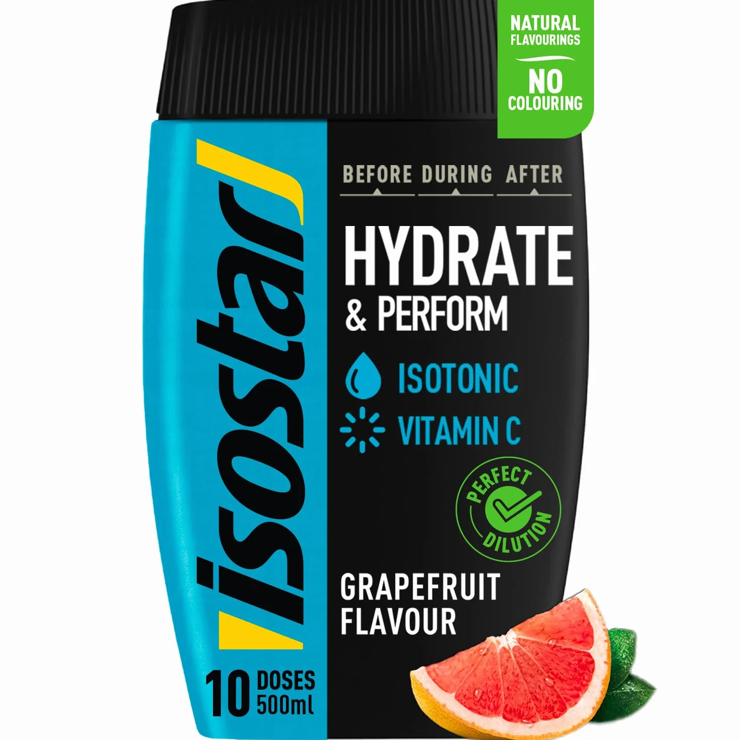 Isostar Hydrate & Perform – 400 g izotonicznego napoju elektrolitycznego – roztwór elektrolityczny wspierający sportową wydajność – grejpfrut
