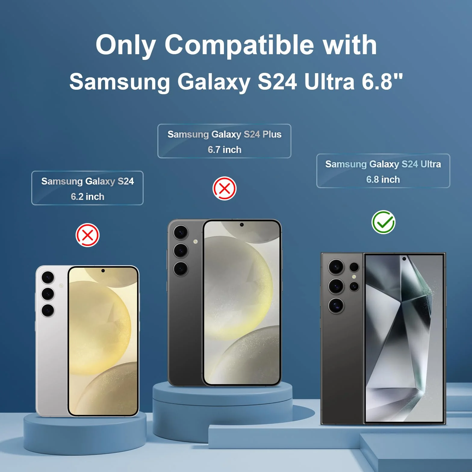 GiiYoon [3+2 sztuki szkła hartowanego do Samsung Galaxy S24 Ultra 5G, 3 sztuki ochronne na ekran i 2 osłony tylnej kamery, twardość 9H, bez pęcherzyków, ochrona przed zarysowaniami
