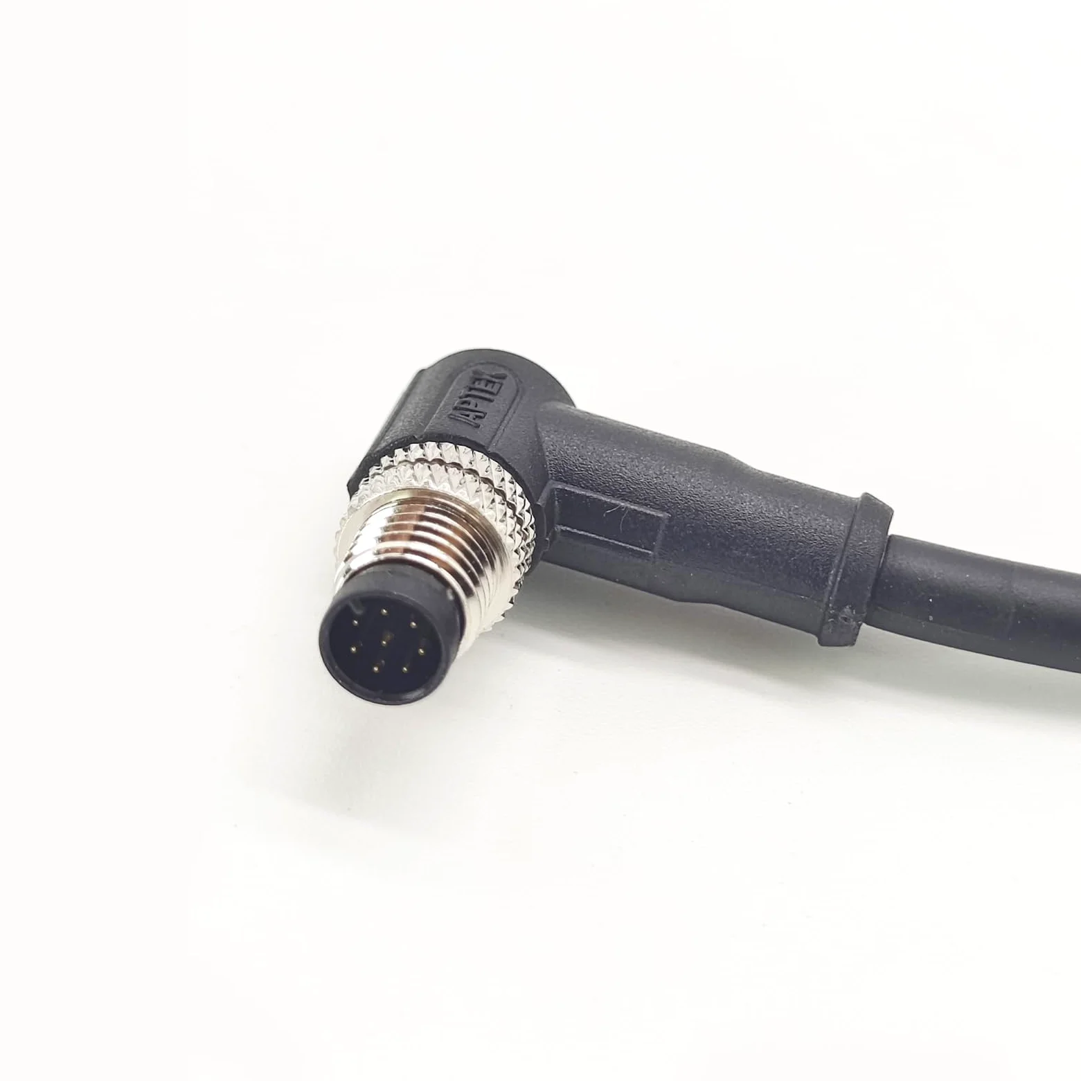 M8 8-pinowy męski kabel złączowy, kod kątowy kabel formujący męski czujnik lotniczy elektryczny kabel PCW przemysłowy formowany kabel AWG24 (5 metrów)