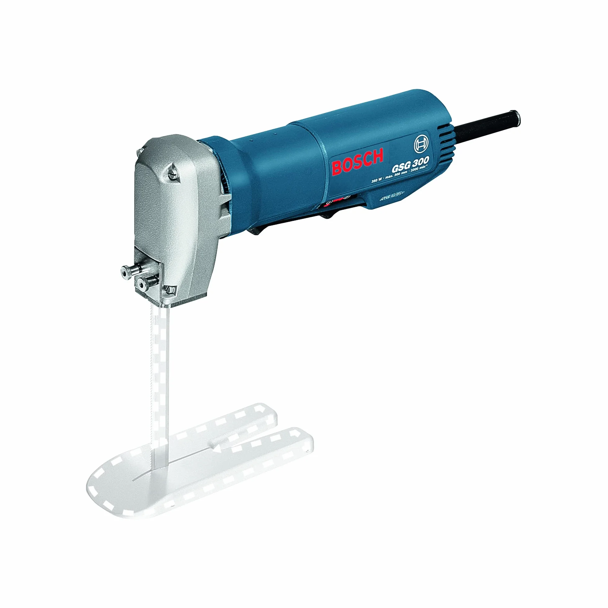 Bosch Professional: piła do tworzyw piankowych GSG 300 (głębokość cięcia w piance: 300 mm, 350 W, stopka, skrobak)