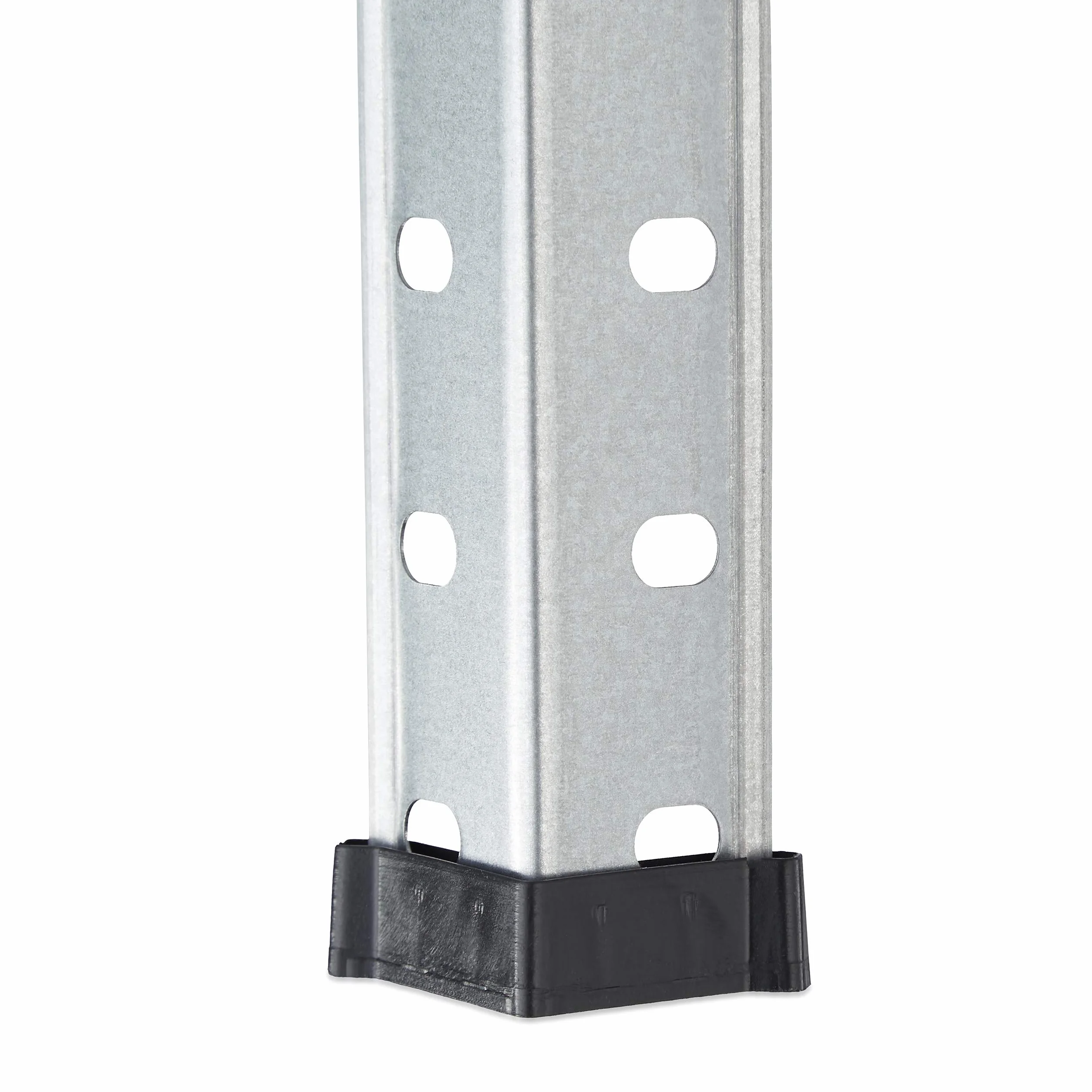 Relaxdays regał magazynowy do 160 kg, metalowa półka, 4 poziomy, szafka do garażu 145x75,5x30 cm, srebrny