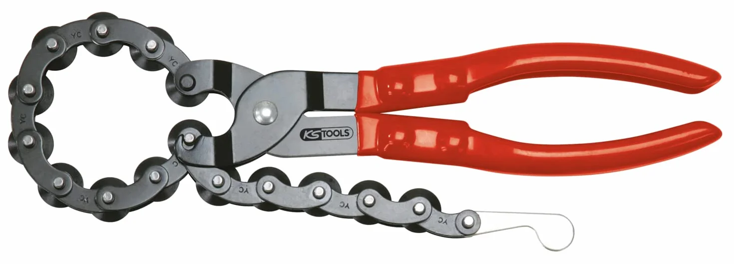 KS Tools 150.1505 Łańcuchowy ucinak do rur układu wydechowego do rur ze stali szlachetnej, Ø19-83mm,