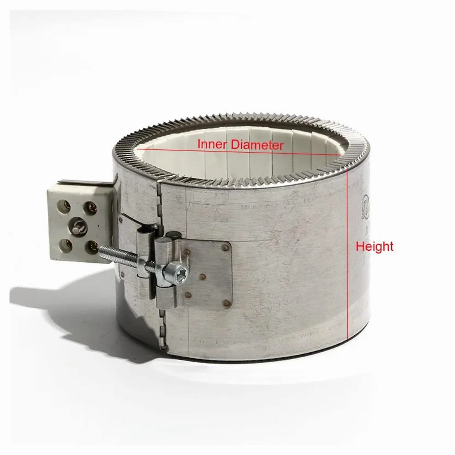 110 V/220 V/380 V Ceramiczne grzejniki taśmowe Element grzejny 120x50/60/80/90/100mm(B-110V-950W120x50mm(IDxH))