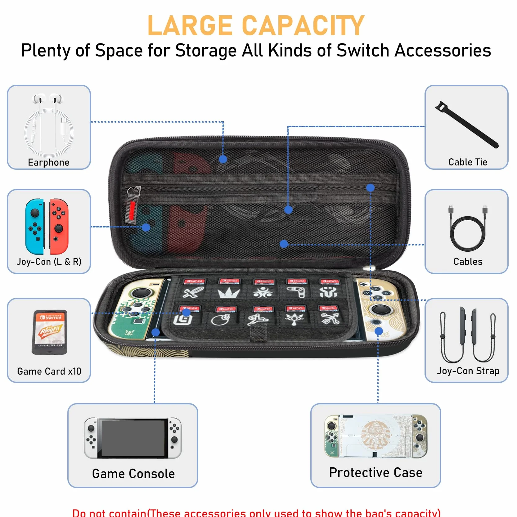 CHIKIXSON Switch Carrying Case, Protective Hard Case