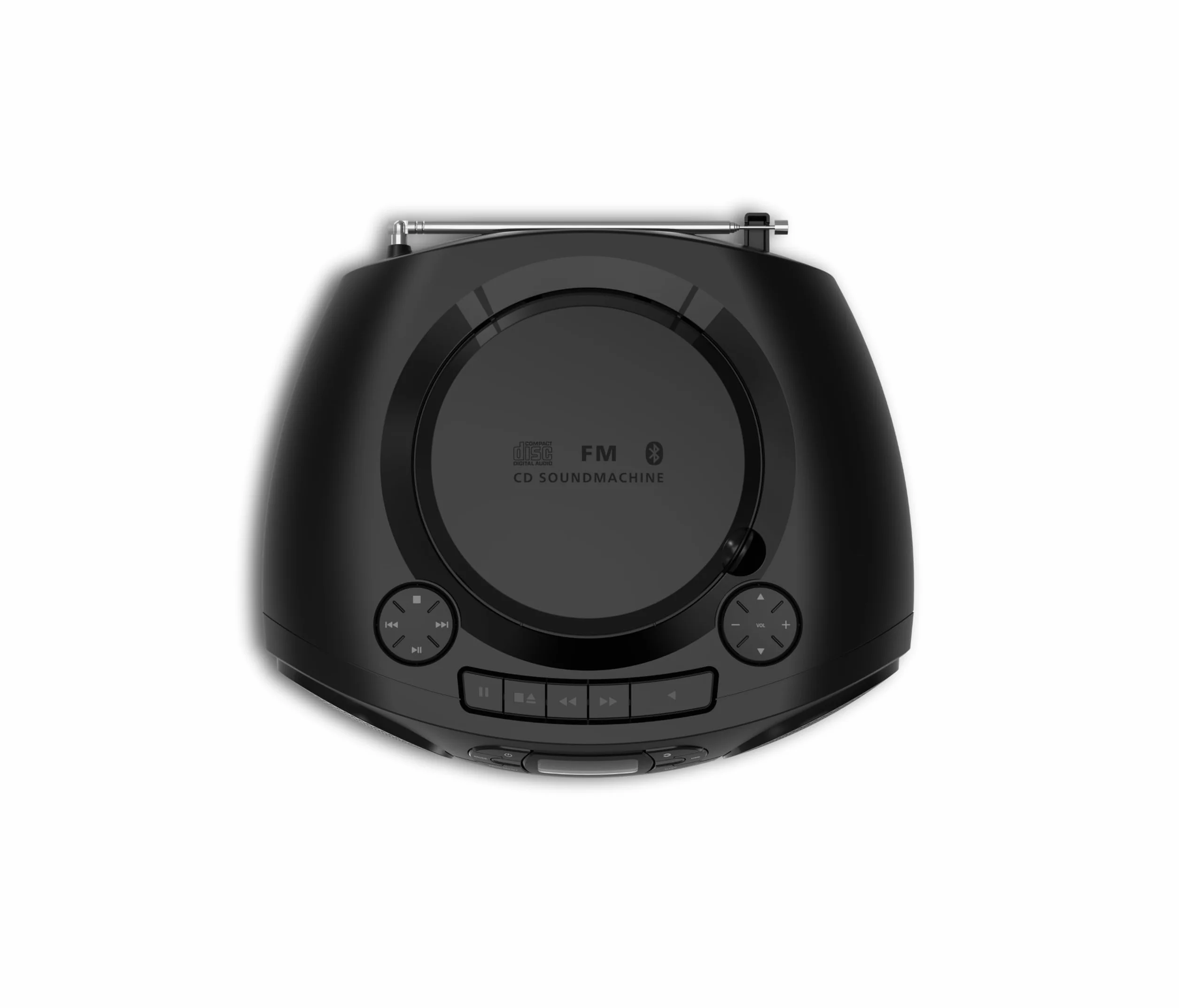 Philips TAZ2200 Przenośny radioodtwarzacz CD i kasetowy z radiem FM, Bluetooth 6.0, odtwarzanie USB, wejście audio, Dynamic Bass Boost, głośniki stereo 6W, zasilanie AC/bateryjne, uchwyt – srebrny