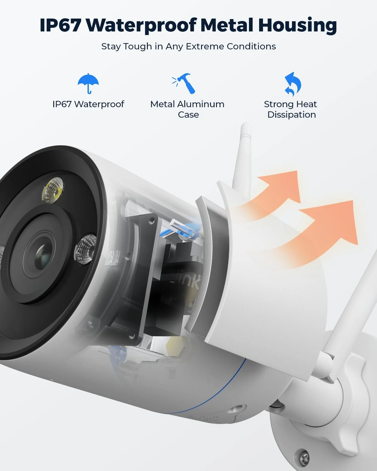 Reolink RLC-810WA 4K Domowa Kamera Bezpieczeństwa, Kamera Zewnętrzna Wi-Fi 6 5/2,4 GHz IP67