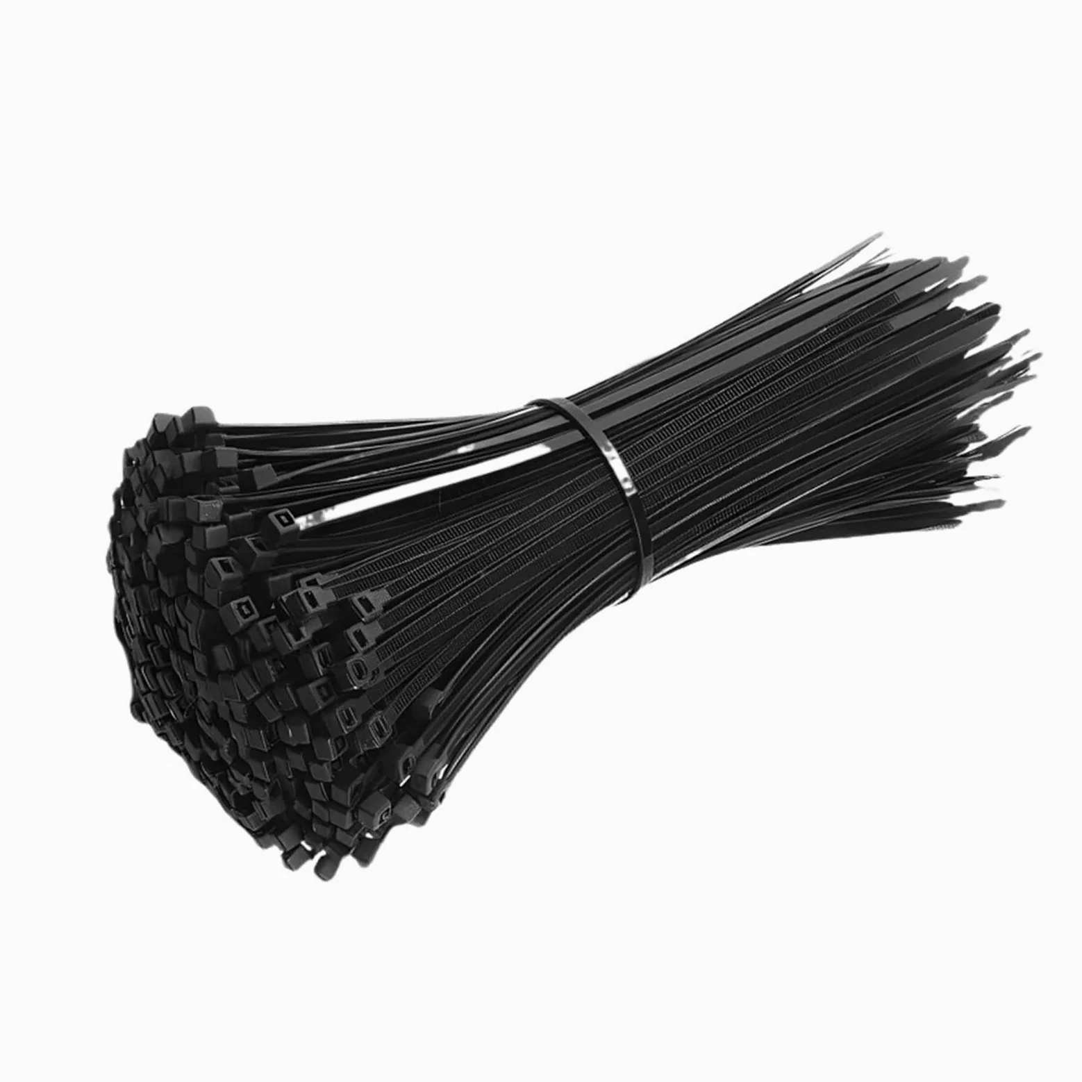 Długie opaski kablowe o dużej wytrzymałości, plast 300/100 szt. Samozamykające się plastikowe opaski nylonowe Odłączany kabel(Black,3X150MM)