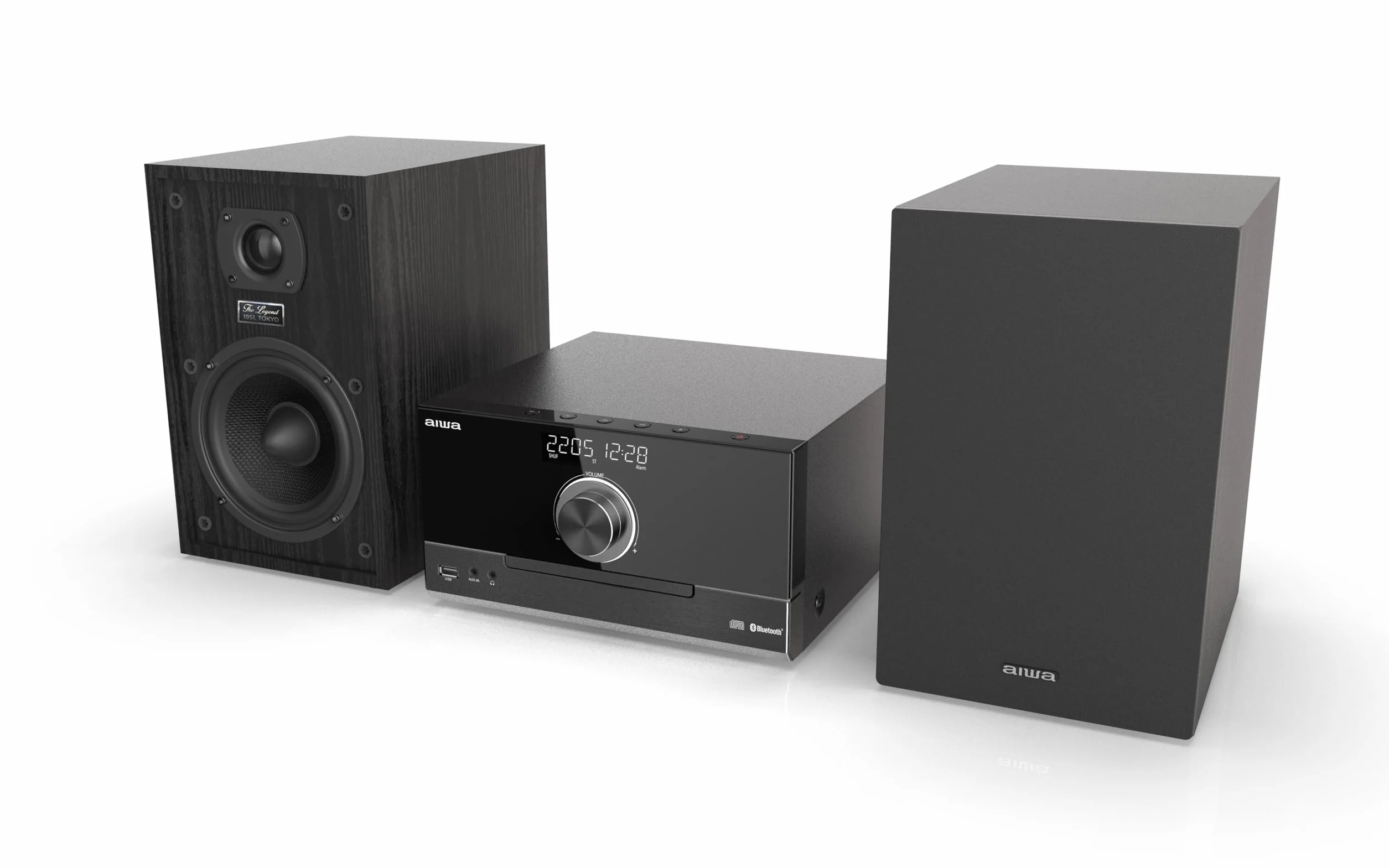 Mikrowieża Aiwa MSBTU-600 Bluetooth, CD, USB, AUX IN, moc wyjściowa 2 x 50 W RMS, kolor: czarny