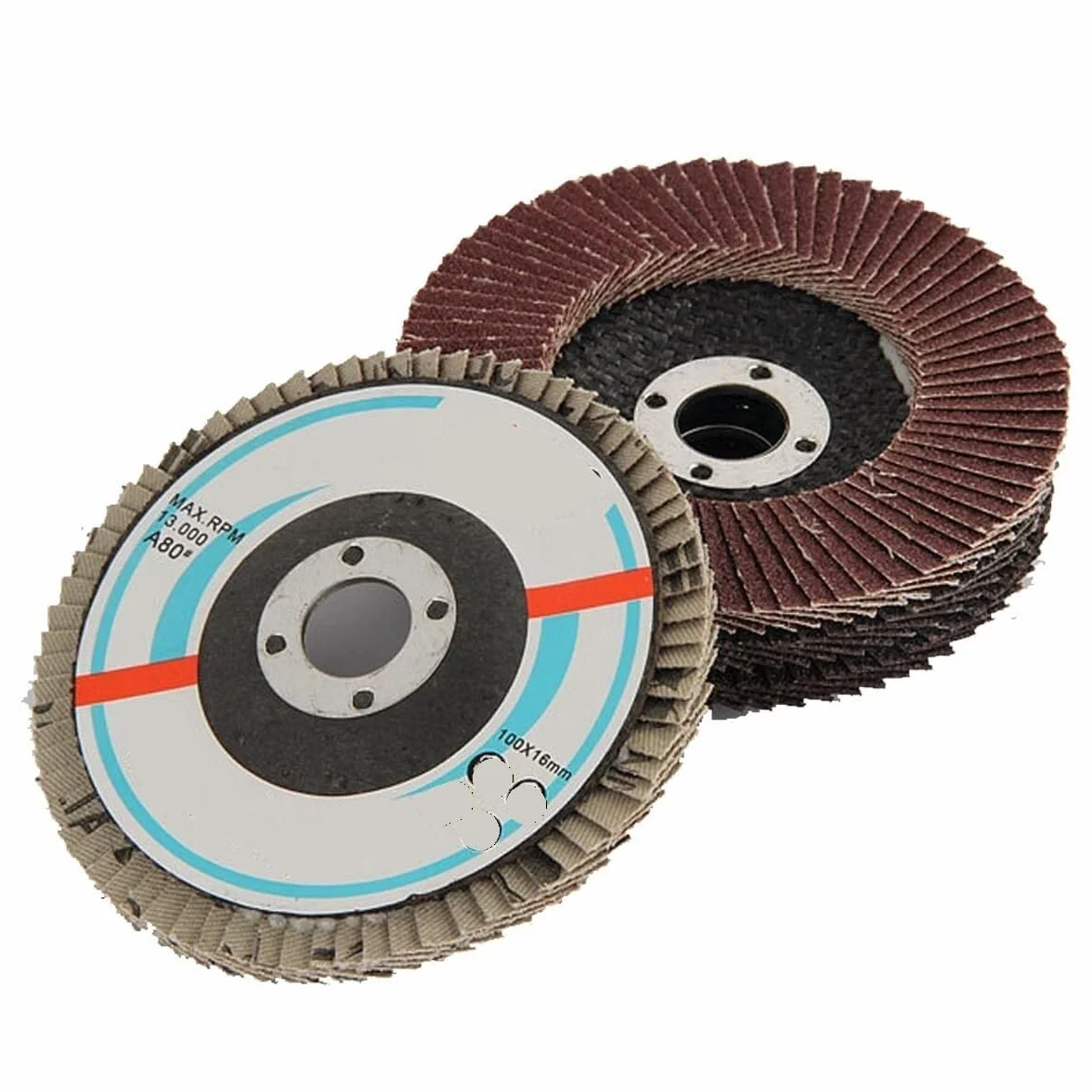 10 szt. Zestaw tarcz listkowych 4" x 5/8" Brązowe korundowe ściernice ścierne o ziarnistości 60-320(180grit)