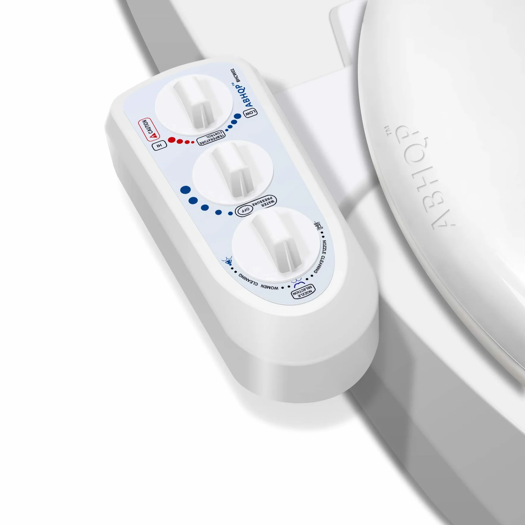 Samoczyszczący bidet z ciepłą i zimną wodą - podwójna dysza (męska i żeńska) - nieelektryczna mechaniczna nasadka do toalety bidetu - z temperatury 24 Mo 30-dniowa (BHCW01)