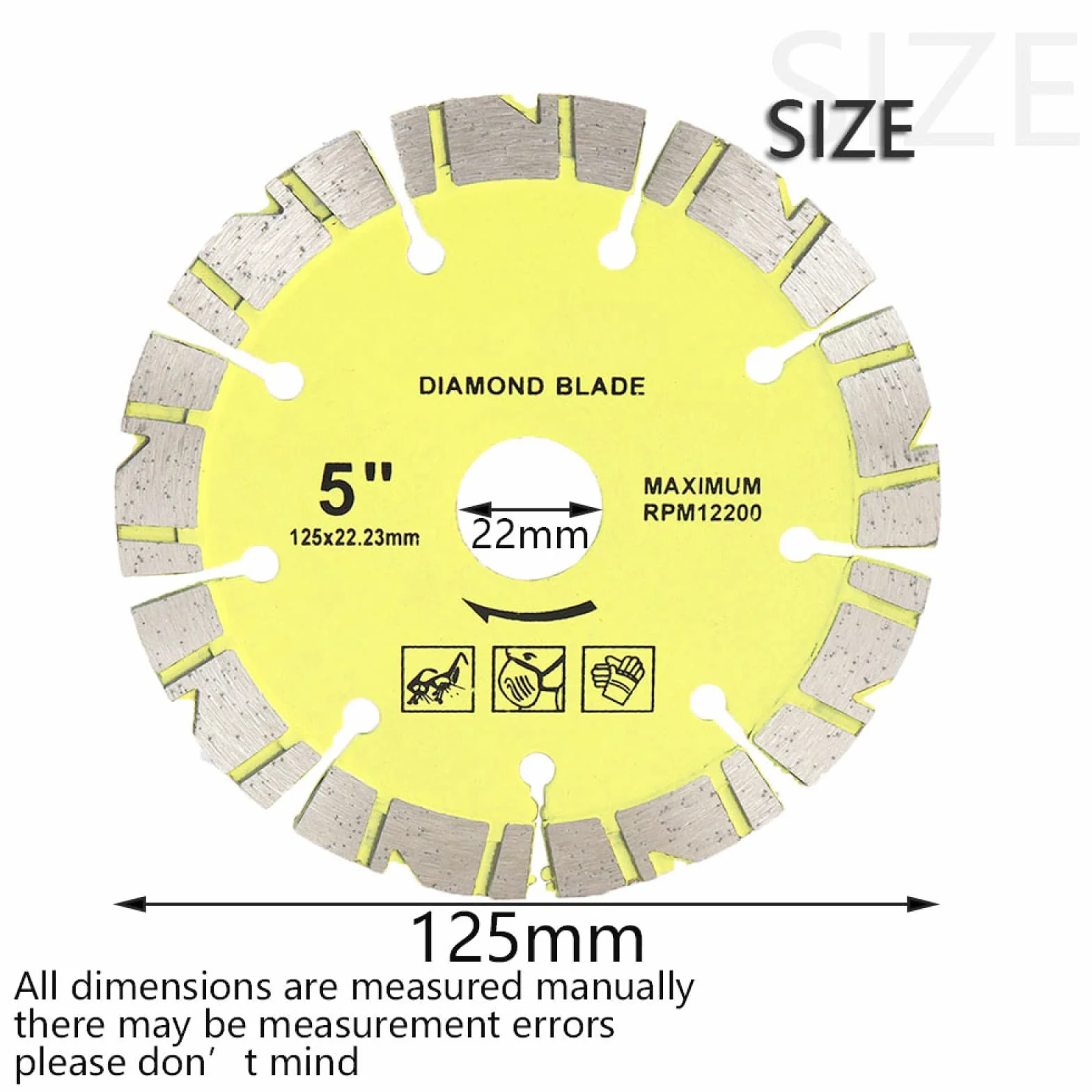Diamentowe tarcze tnące do szlifierki kątowej， 115/125/180/230mm Diamentowa tarcza tnąca Super cienka do marmuru, betonu, gresu porcelanowego do przecinarek, 125x22,23mm(125x22.23mm)