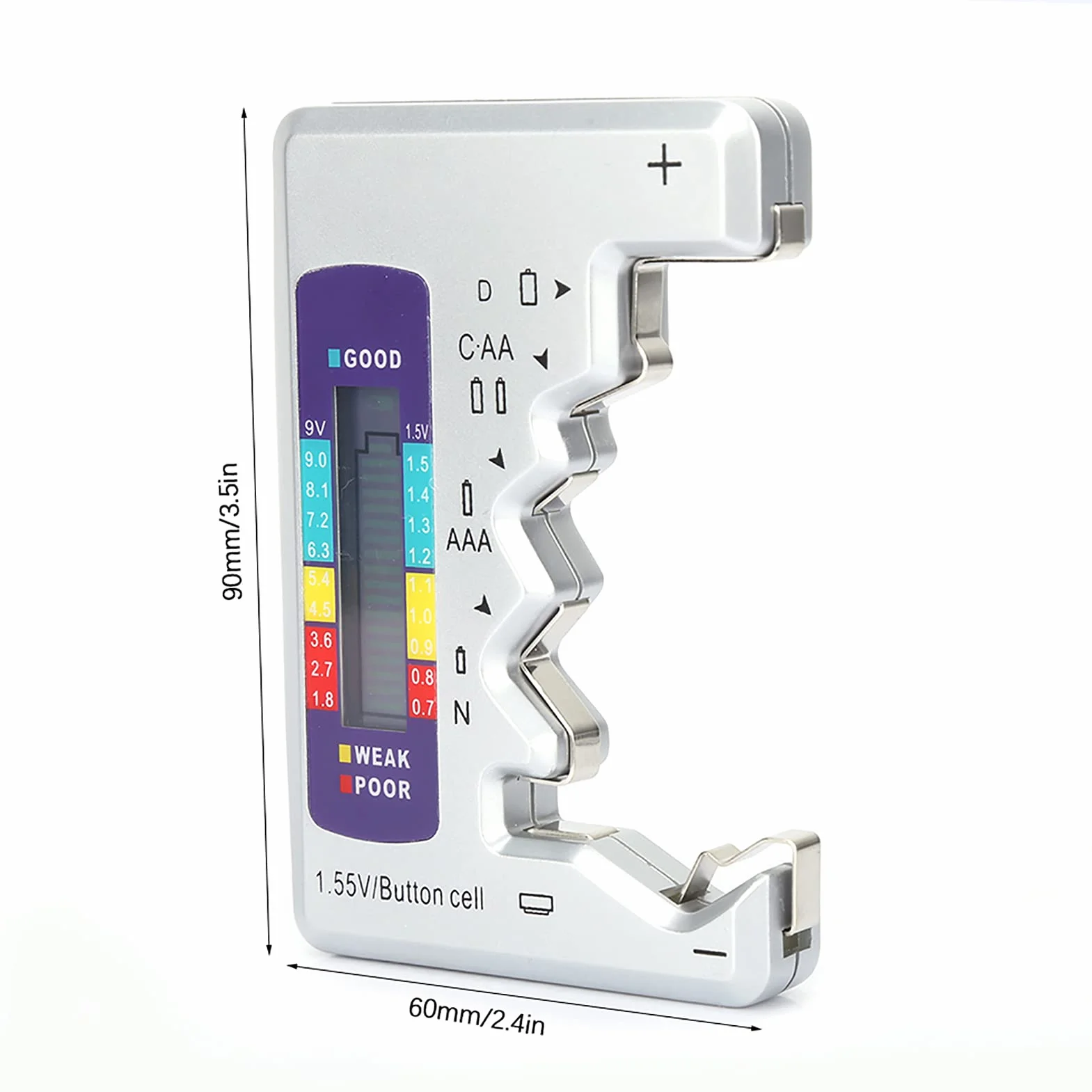 Cyfrowy Tester Baterii Sprawdzanie Naładowania Baterii Narzędzie do Testowania Pojemności Baterii do Baterii Guzikowych AA AAA 9V 1.5V