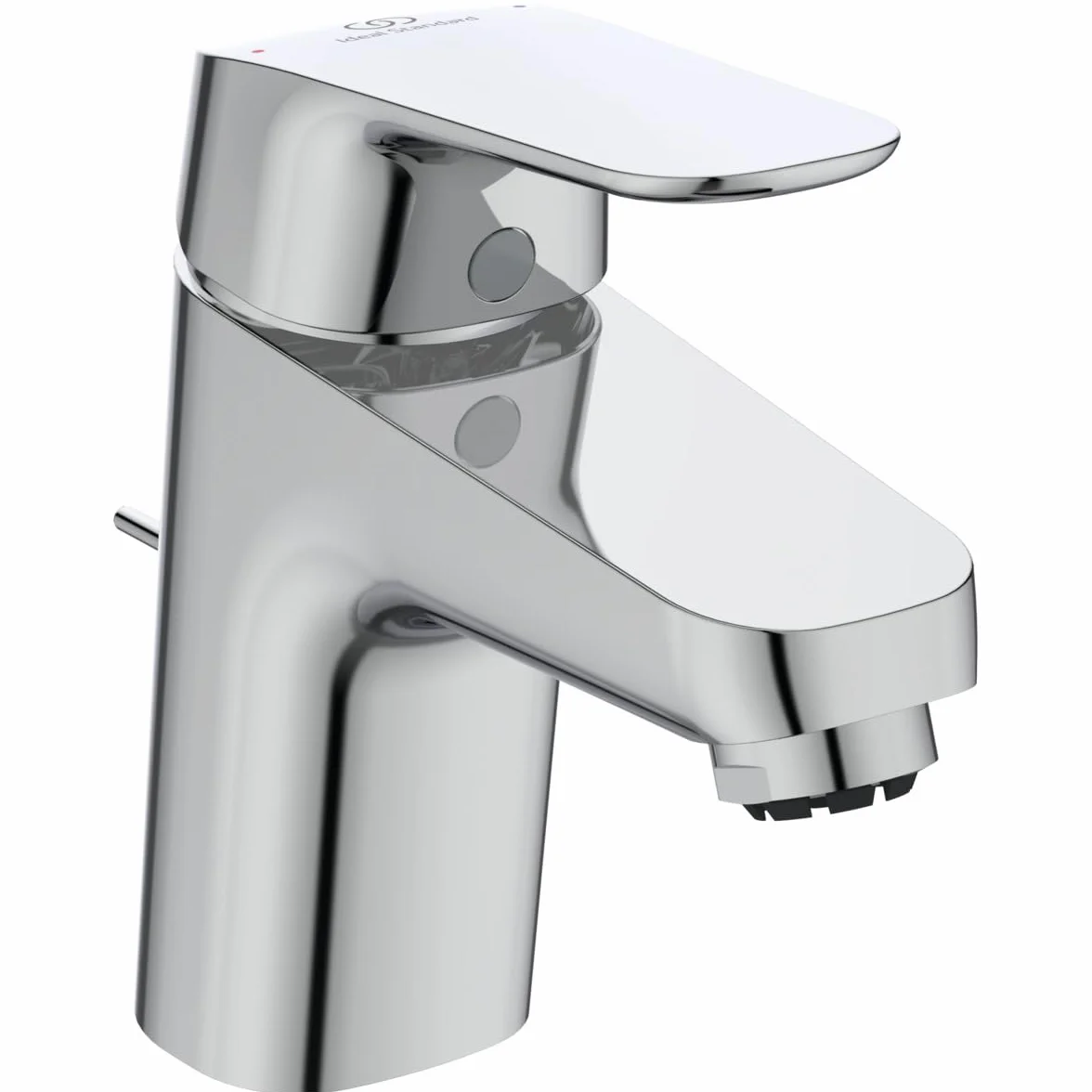 Ideal Standard B1838AA Ceraflex armatura umywalkowa z odpływem, niskie ciśnienie, kran łazienkowy z wylewką, bateria mieszakowa, umywalka, oszczędzająca wodę, chrom