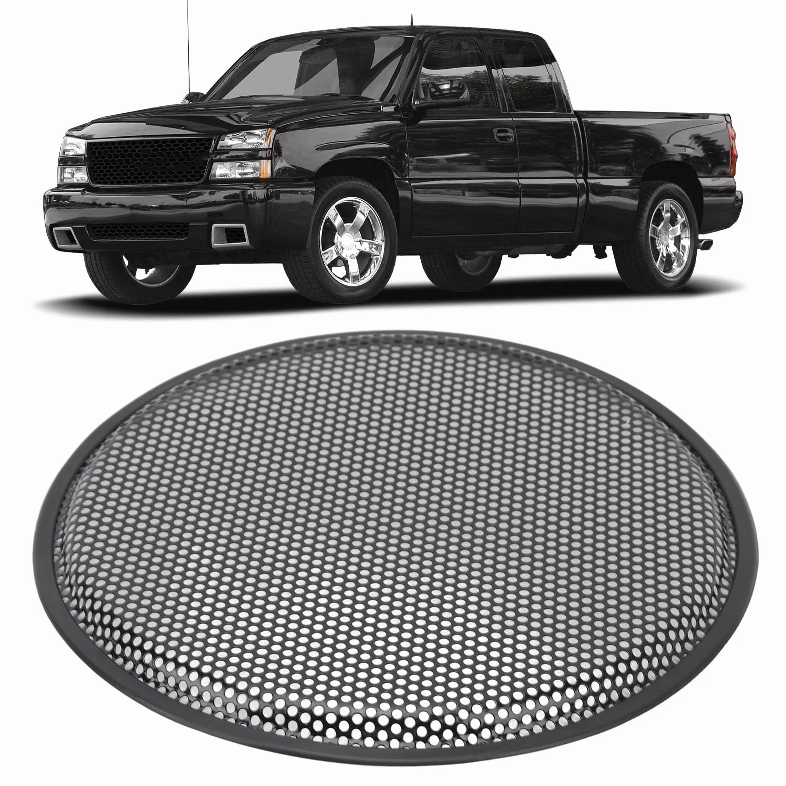 Maskownica Głośnika 12-calowa Kratka Głośnika Żelazny Subwoofer Okrągła Osłona Audio Mesh do Samochodu RV