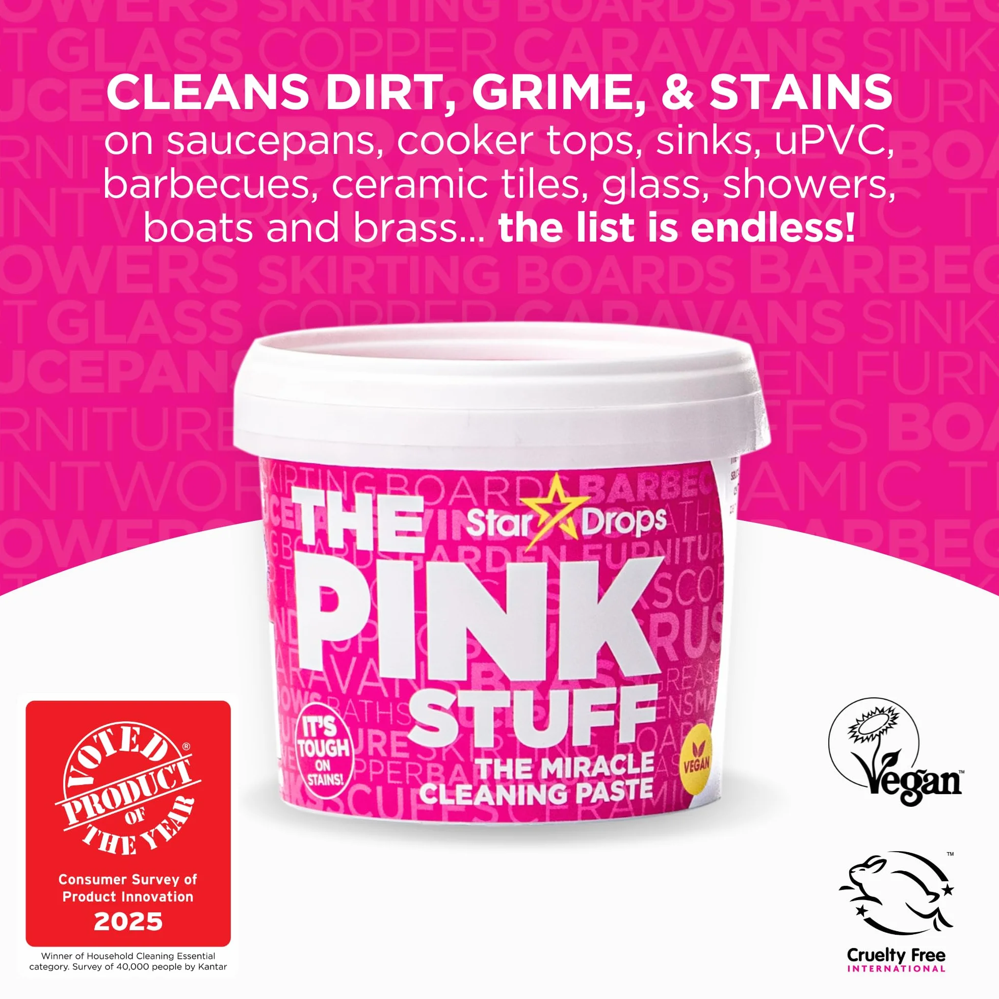 Stardrops pasta Pink Stuff, 500 g, PIPA370126 Multi 1