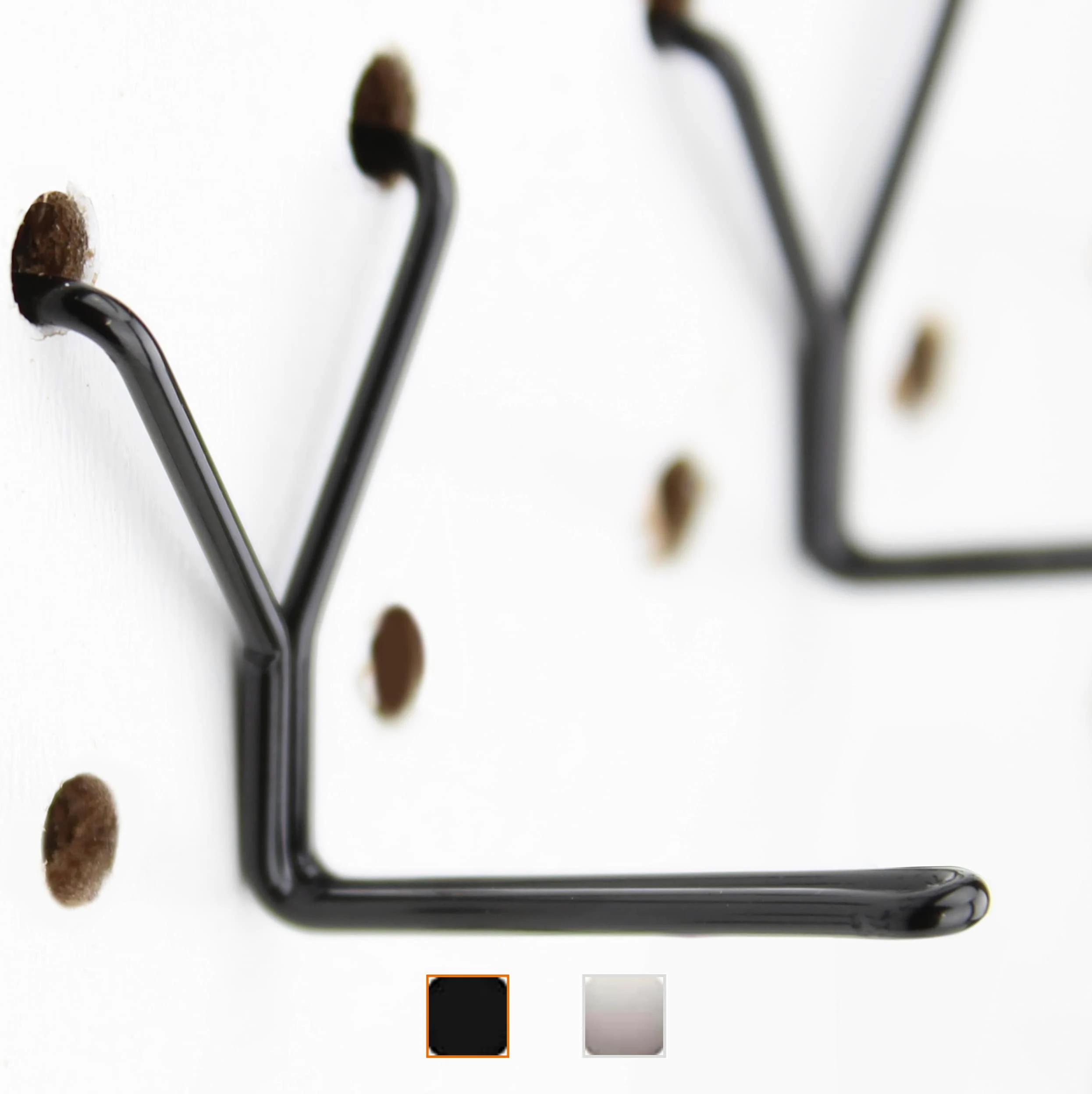 Stalowe haczyki do pegboardów, 100 sztuk, 2,5 cm, haczyk w kształcie litery L, nie wypadają, pasują do każdej tablicy śledzi, czarne - narzędzia do organizowania, akcesoria, stół warsztatowy,