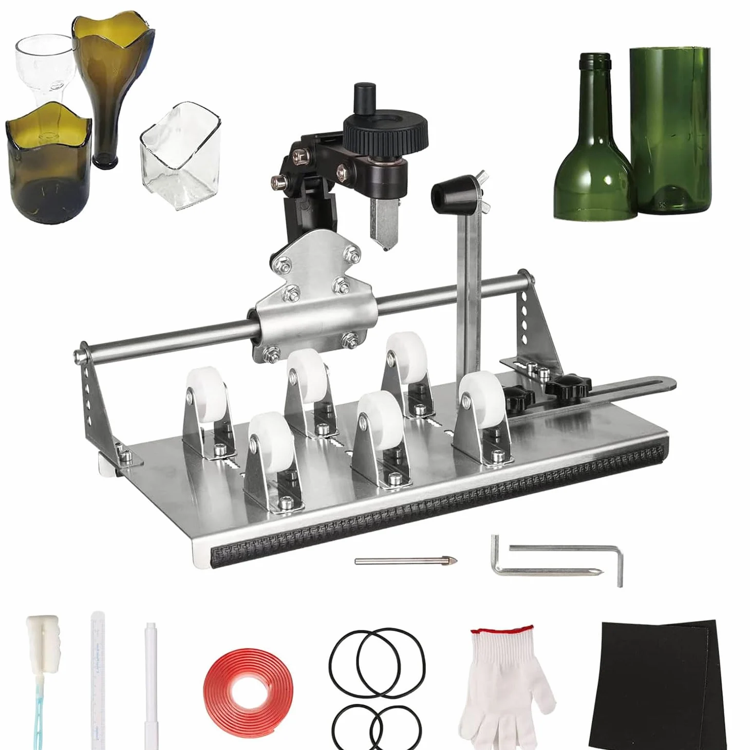 Zestaw do cięcia szklanych butelek do projektów DIY – kompletne akcesoria do cięcia butelek piwa, whisky, wina i szampana