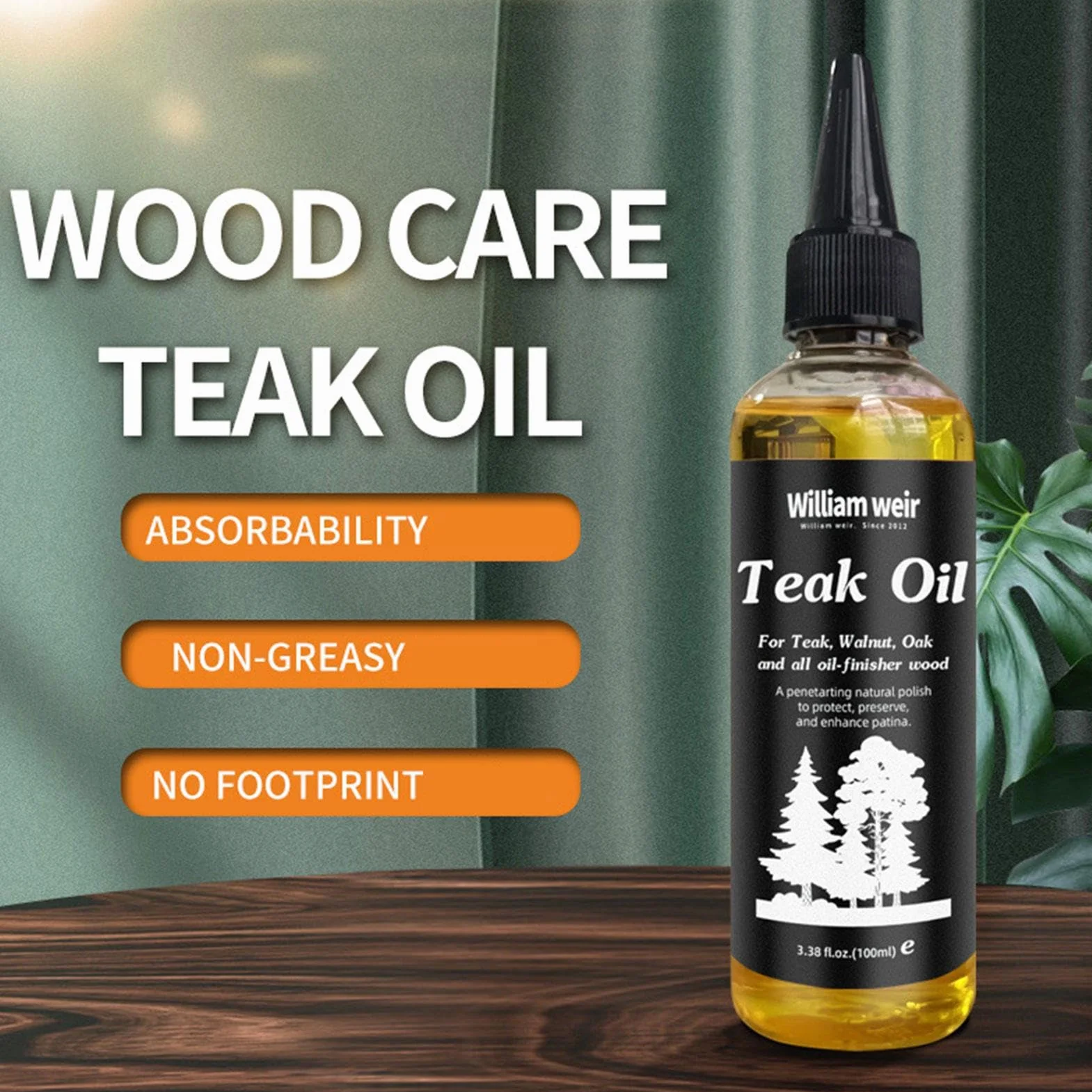 Wood odżywka olejowa, 100 ml, twarda renowacja mebli, nie-szary olej tekowy, stół z drewna, biurko, półka, ochrona drewna, formuła