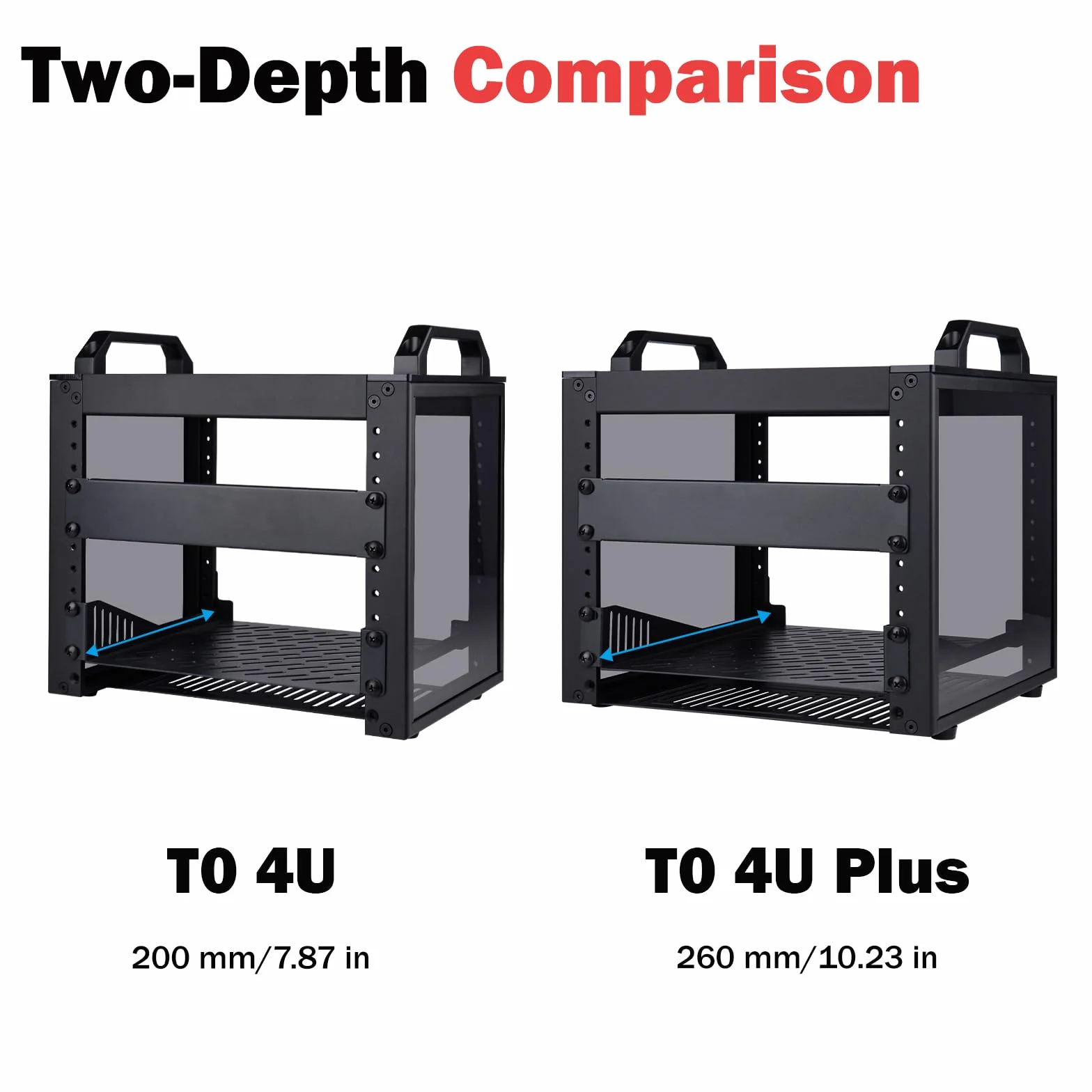 GeeekPi DeskPi RackMate T0 Plus, 25,4 cm (10 cali) 4U Mini Szafka Serwerowa dla Serwerów, Sieci, Urządzeń A/V, Głębokość 25,99 cm (10,23 cala) (Czarny)
