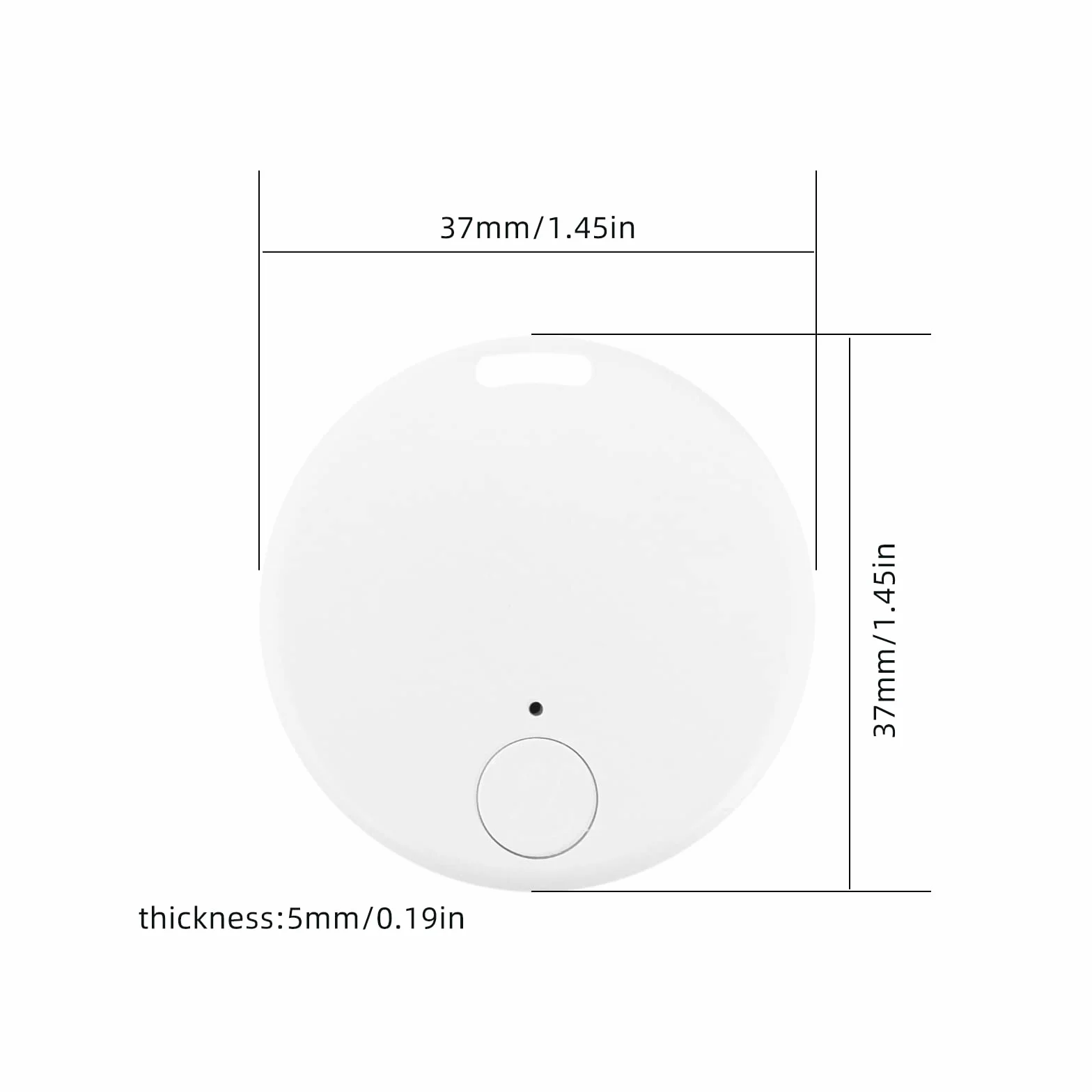 Lokalizator kluczy Bluetooth dwukierunkowy Anti-Lost Key Finder czarny