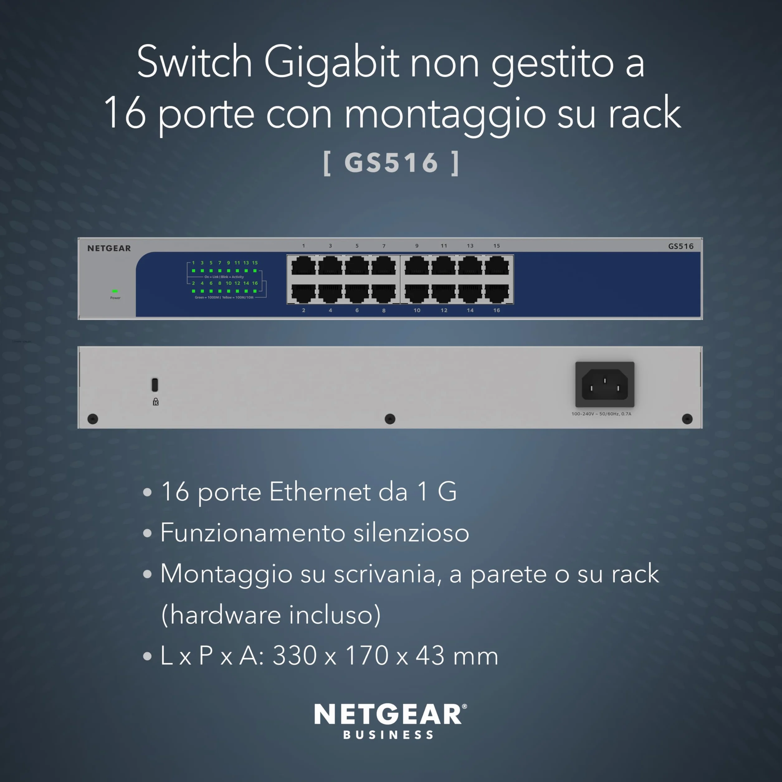 Netgear GS516-300EUS Switch