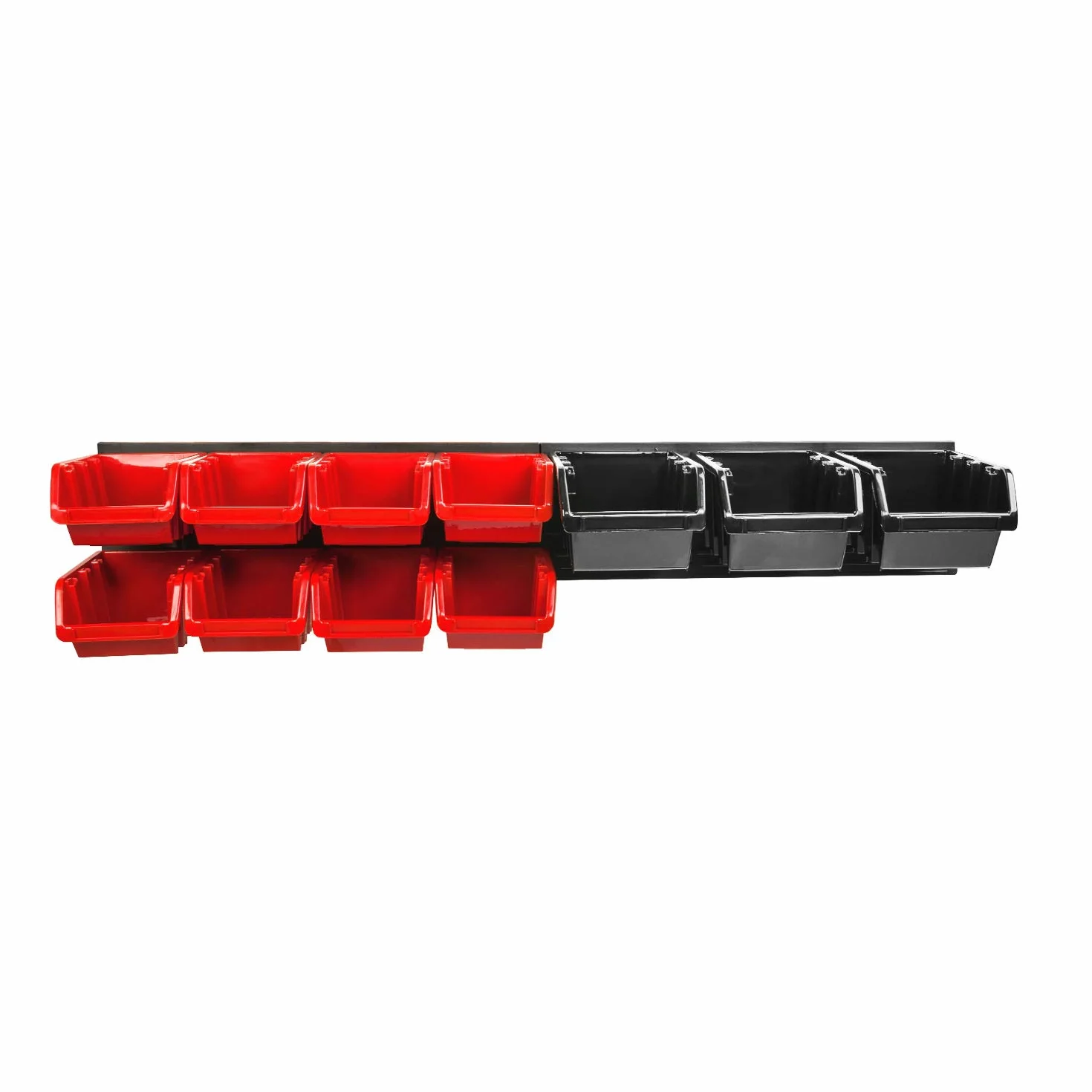 System przechowywania, regał ścienny 780 x 130 mm | 11 sztuk pudełka | pudełka do układania w stos, regał do przechowywania | bardzo mocne płyty ścienne | możliwość rozbudowy regału | regał