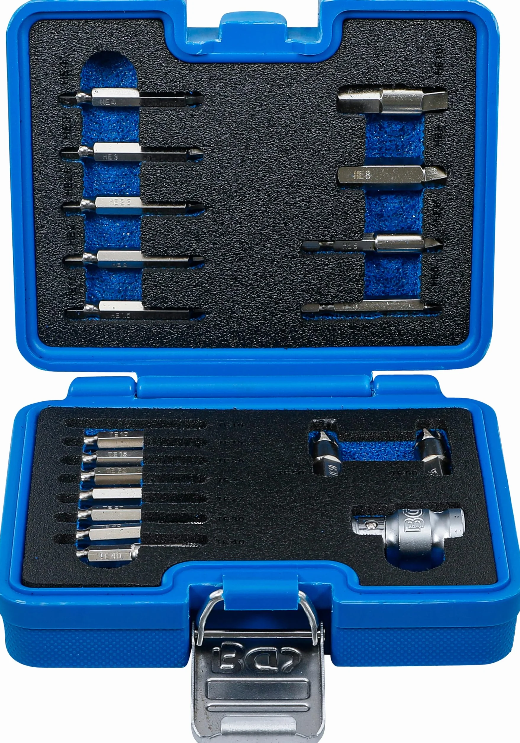 BGS 9173-1 | Zestaw wykrętaków | do gniazdo sześciokątneów 1,5-10 mm/profil T (do Torx) | T10 - T55 | 19 szt.