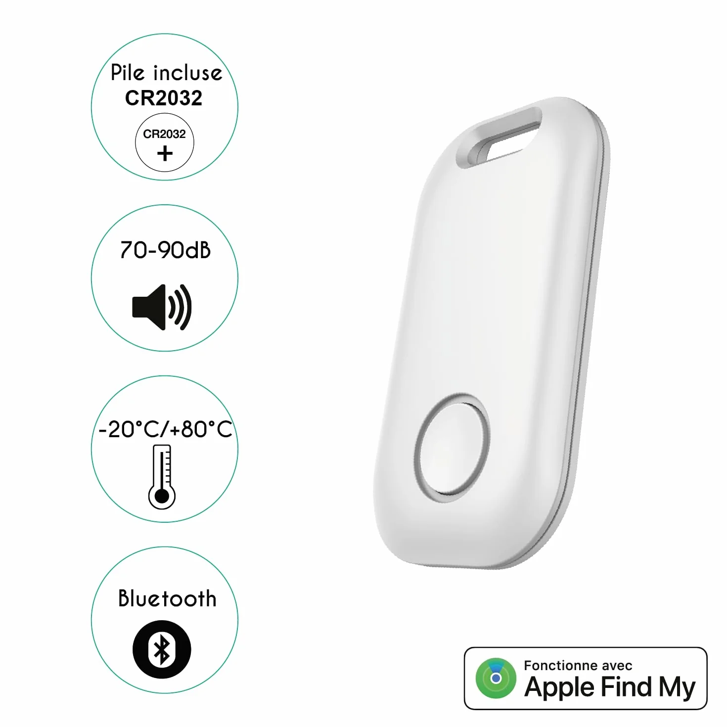 Logicom LogiTrack Akcesorium lokalizacyjne kompatybilny z iOS i Apple Find My 230mAh