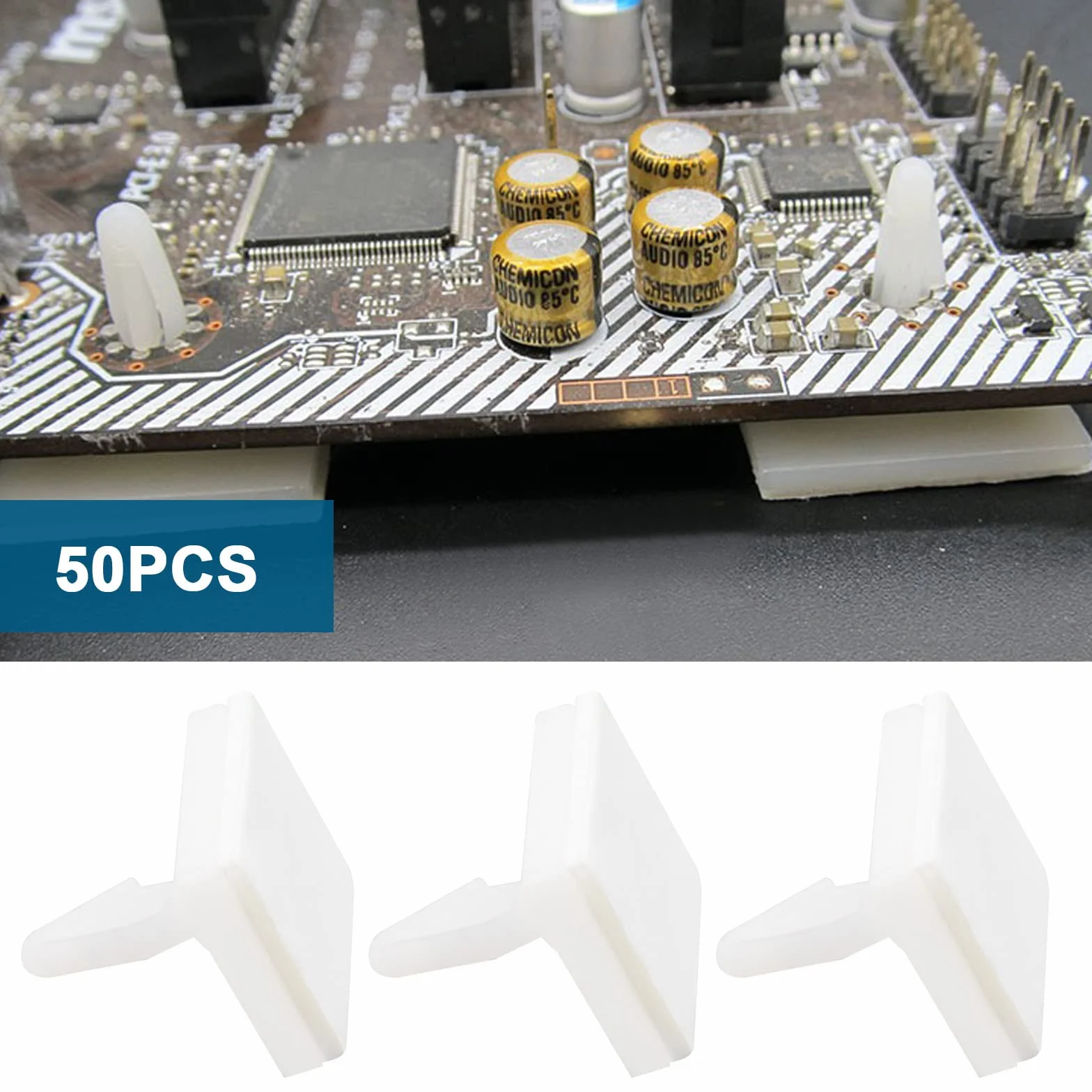 OTOTEC 50 szt. lepkich podkładek dystansowych do PCB, plastikowa kolumna, 4,8 mm, wysokość podparcia dla płytek drukowanych, stałe podpora płyty głównej komputera PCB