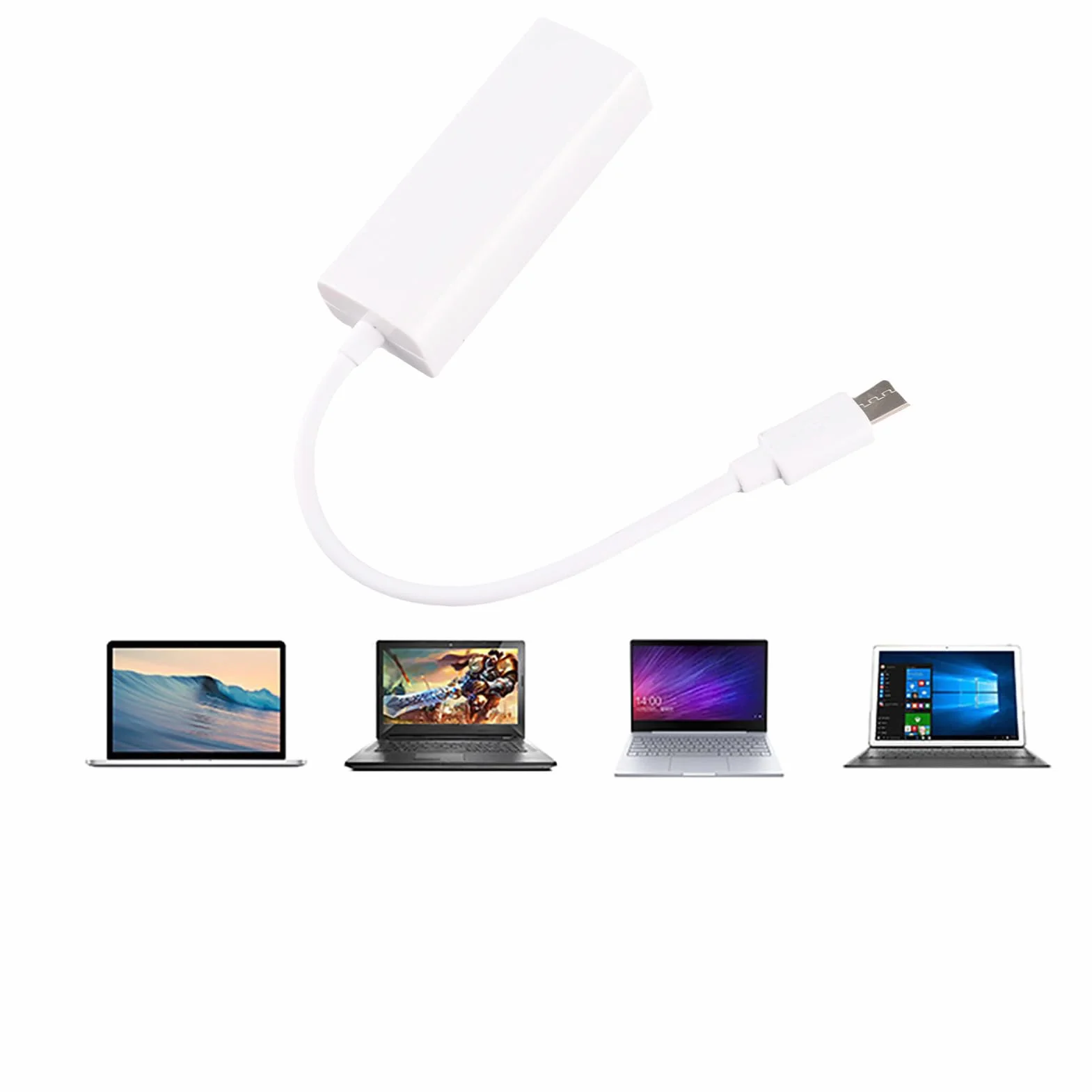 Annadue adapter typu C na RJ45 100 Mbps Ethernet LAN sieciowy do telefonu tablet