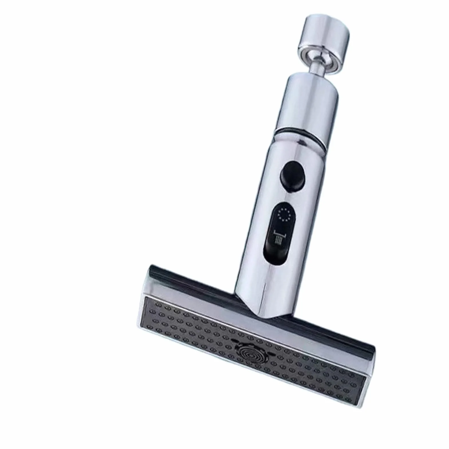 Adapter głowicy natryskowej ABS z wodospadem | Wielokolorowy: Płukanie produktów i zastawy stołowej(Black Rotatable)
