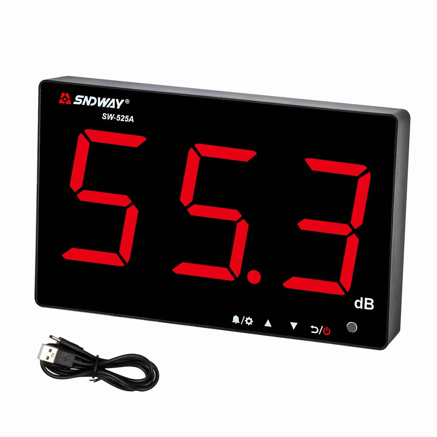 Miernik decybeli 30 dB-130 dB, miernik poziomu dźwięku do zawieszenia na ścianie z podświetleniem, miernik db z dużym ekranem, alarm do miejsc publicznych, restauracji, sali lekcyjnej