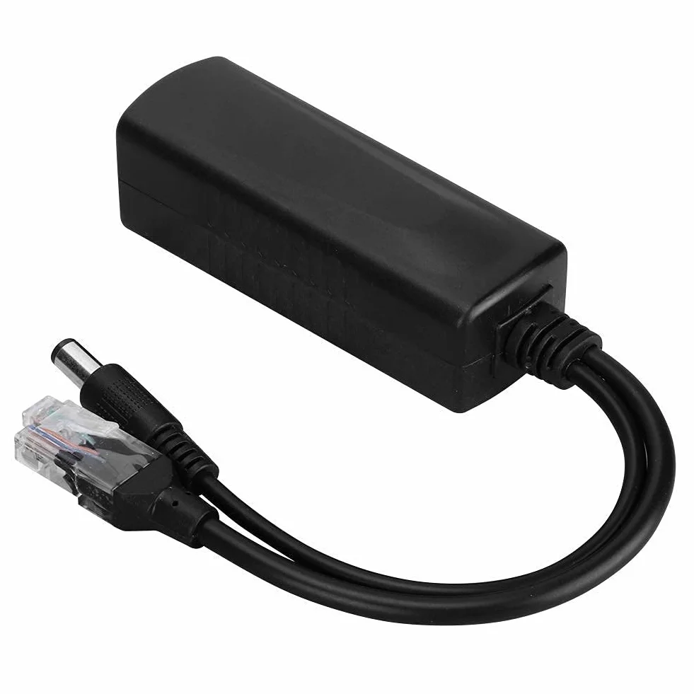 48 V – 12 V aktywny rozdzielacz POE, adapter wtykowy, rozdzielacz kabla, wtryskiwacz AP, zasilanie izolowane, z wyjściem DC 12 V, rozdzielacz PoE do kamery IP CCTV