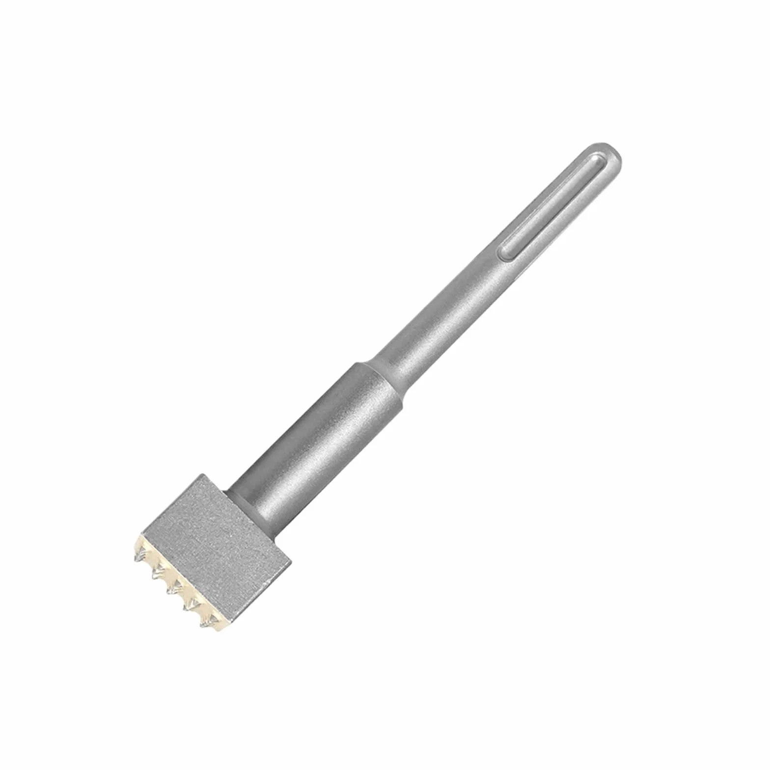 Wielofunkcyjna głowica młotka do betonu ze stali stopowej z okrągłym trzpieniem i prostokątną głowicą SDS MAX do dłuta, cementu, ściany i podłogi. (25 zębów)