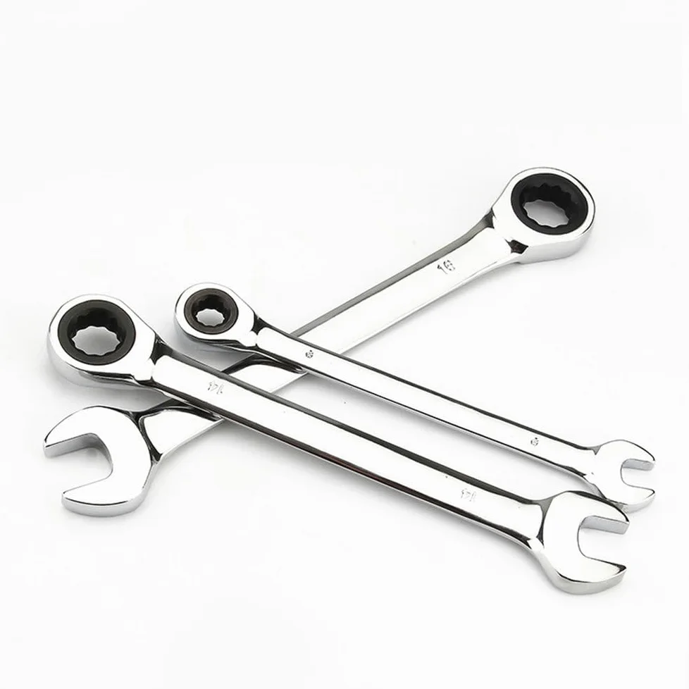 Dwustronny klucz grzechotkowy chromowo-wanadowy 24 mm – oczkowy i otwarty(21mm)