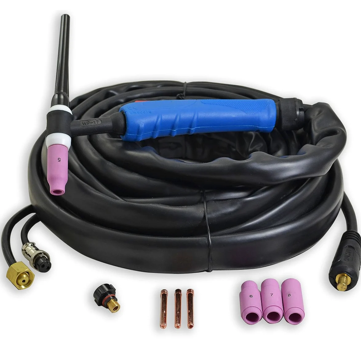 RIVERWELD WP 17 WP-17K Uchwyt spawalniczy TIG chłodzony powietrzem 150 A Euro-Style 7,6 metra 25 stóp