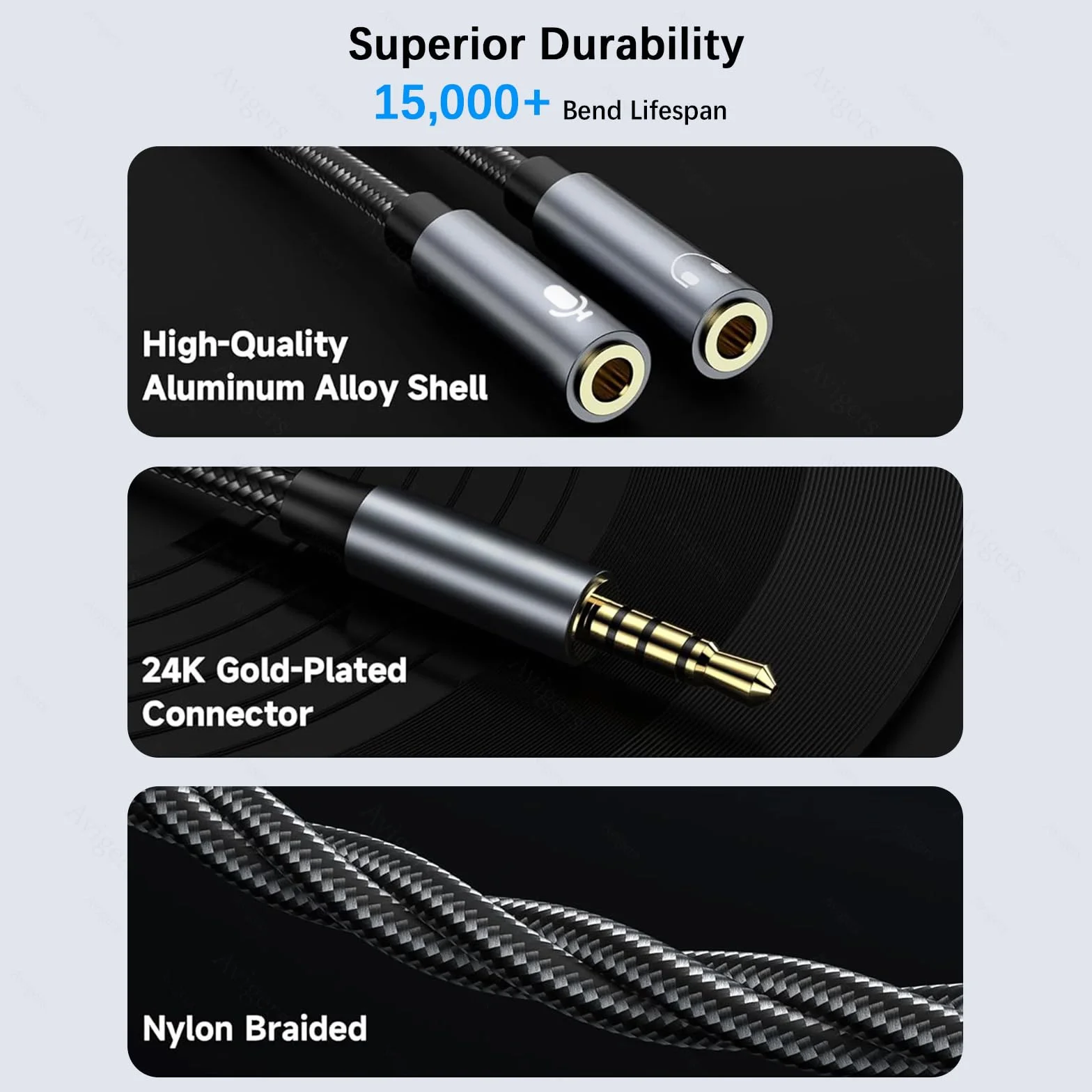 Adapter audio Y rozdzielacz jack 3,5 mm słuchawki mikrofon kabel AUX
