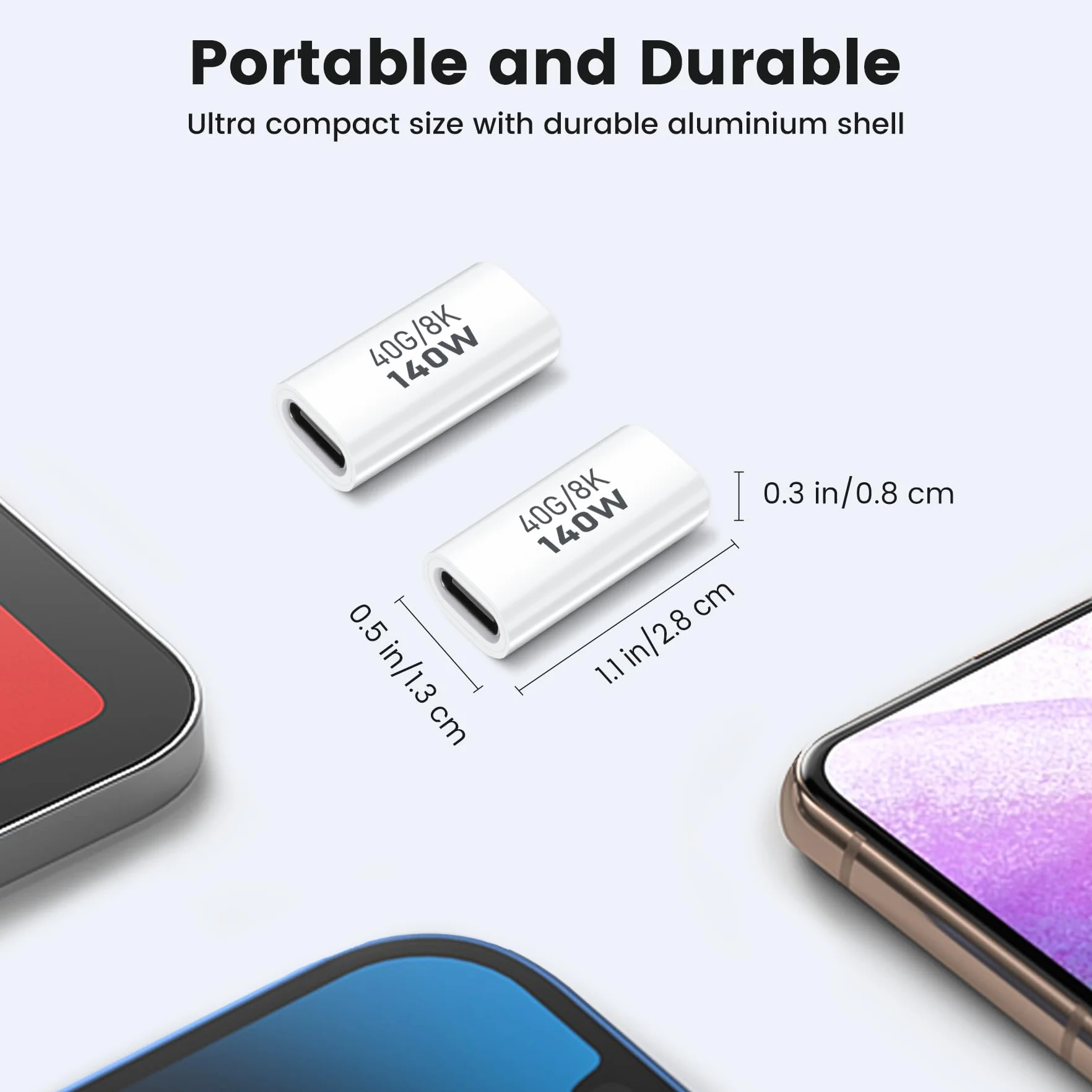 Złącze USB C żeńsko-żeńskie 40 Gb/s 140 W USB 4.0 Typ C 2 sztuki