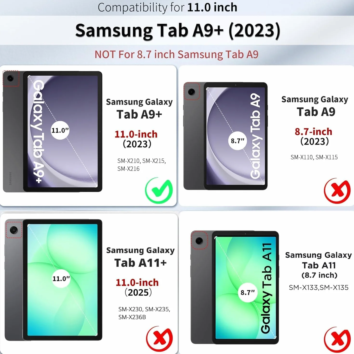 Etui do Samsung Galaxy Tab A9 Plus 2023, etui ochronne ze rysikiem i uchwytem na długopis, SM-X210/X215/X216/X218, ultra cienkie, z klapką ze skóry PU, etui do Samsung Tab A9 Plus (brązowe)