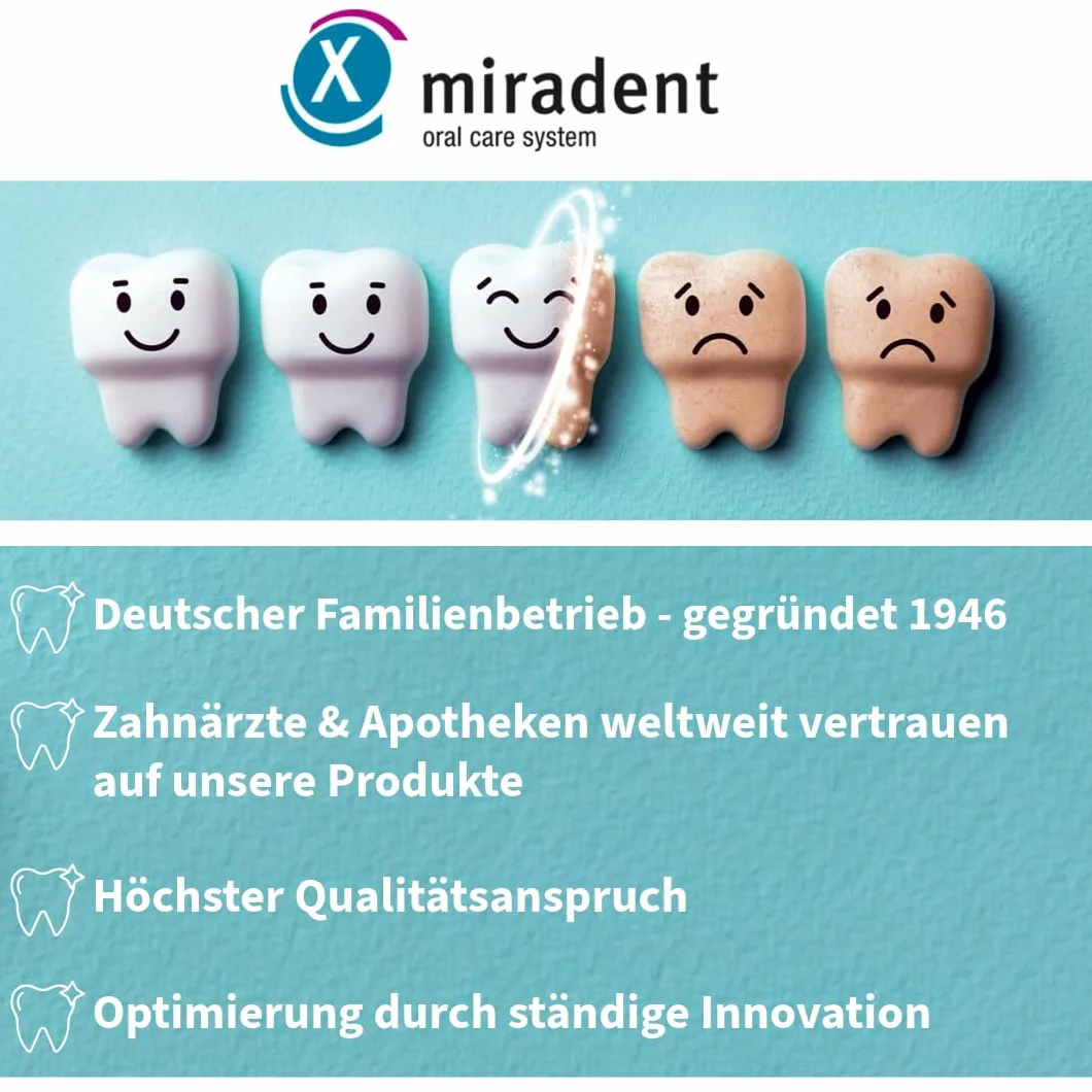 miradent Plaque Agent® roztwór do mycia zębów 500 ml | do kontroli płytki nazębnej dla dzieci | o przyjemnym smaku "Bubble Gum" | gotowy do użycia wraz z nasadką dozującą | bez erytrozyny | bez alkoholu