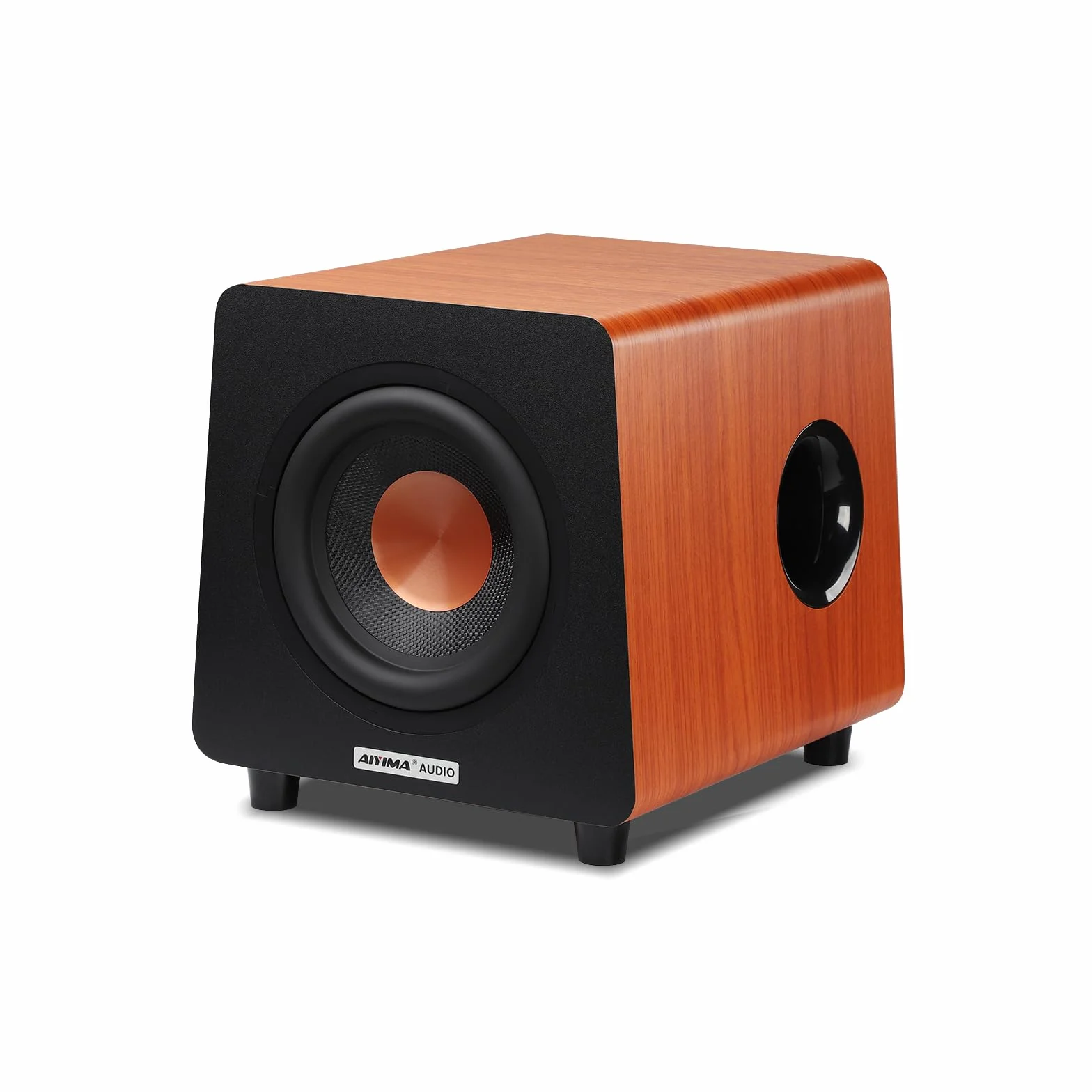 AIYIMA 800X 8-calowy subwoofer, niesamowicie głęboki bas i zasilany subwoofer głośnik niskotonowy wzmacniacz głośnika do kina domowego, wejścia RCA/AUX/LFE