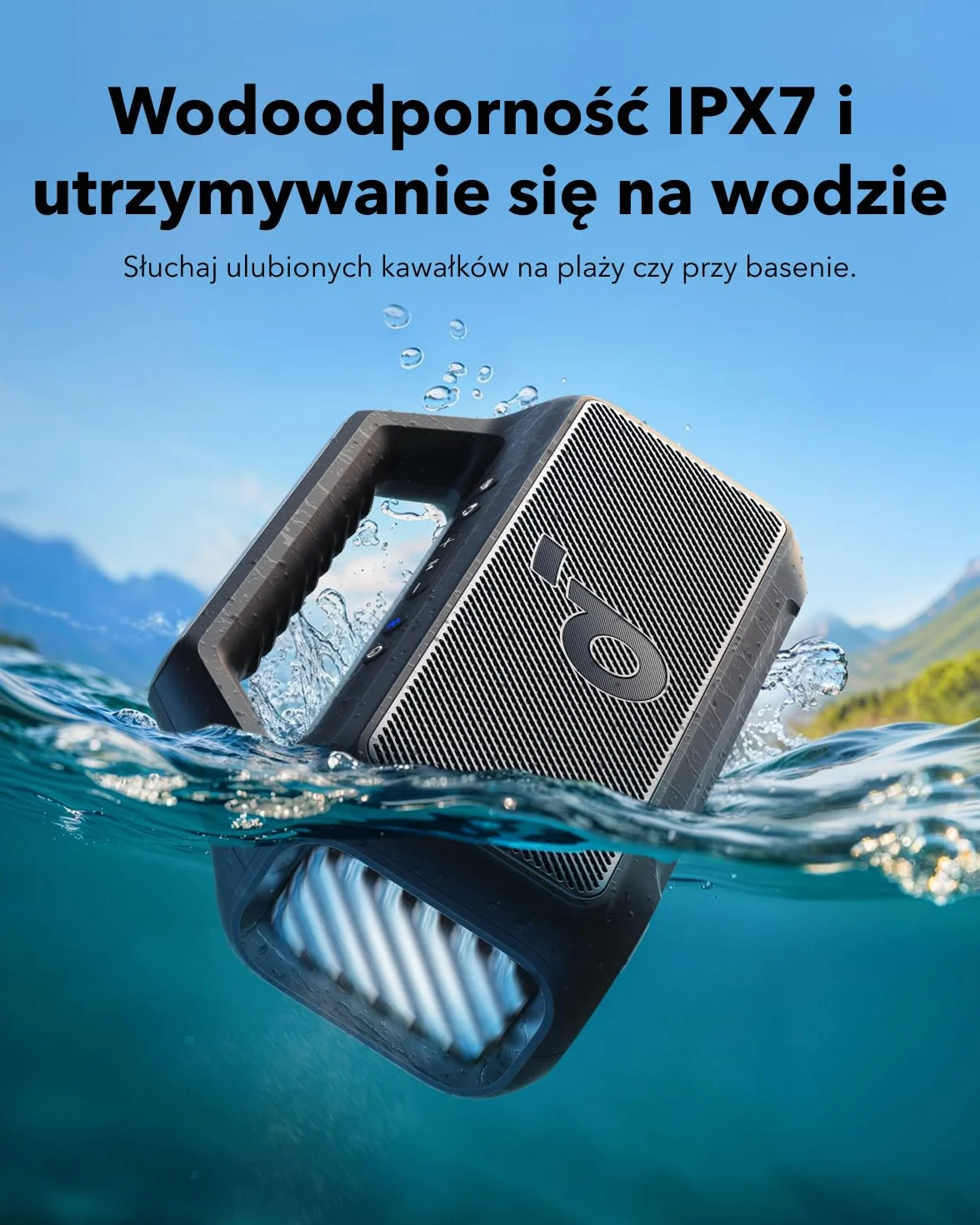 soundcore Boom 2 Głośnik zewnętrzny 80W BassUp 2.0 IPX7 Bluetooth 5.3 (Czarny)