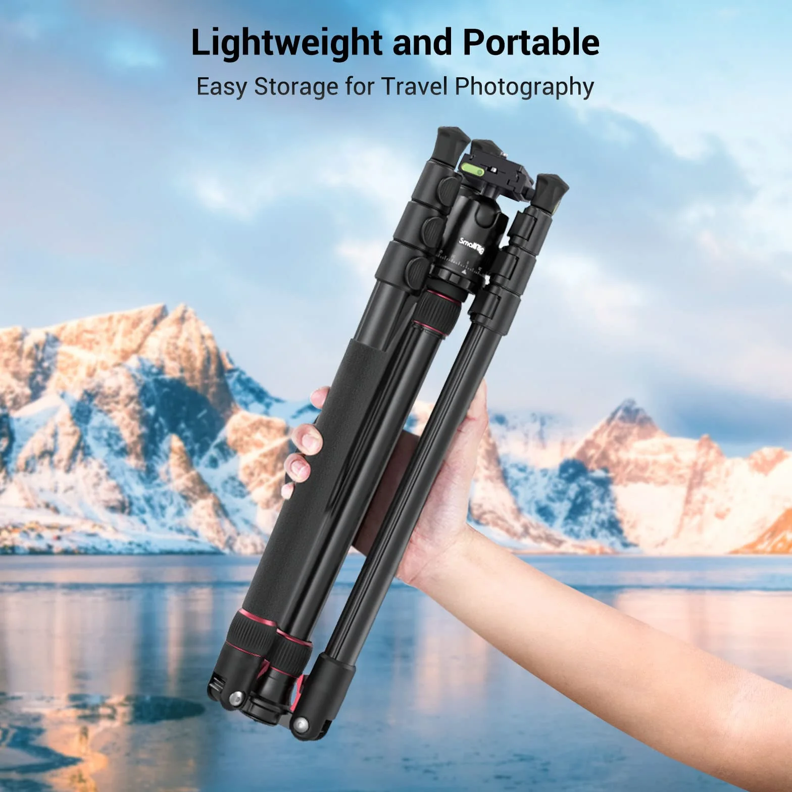 SMALLRIG 71" statyw fotograficzny składany aluminiowy, głowica kulowa 360°, ładowność 15 kg