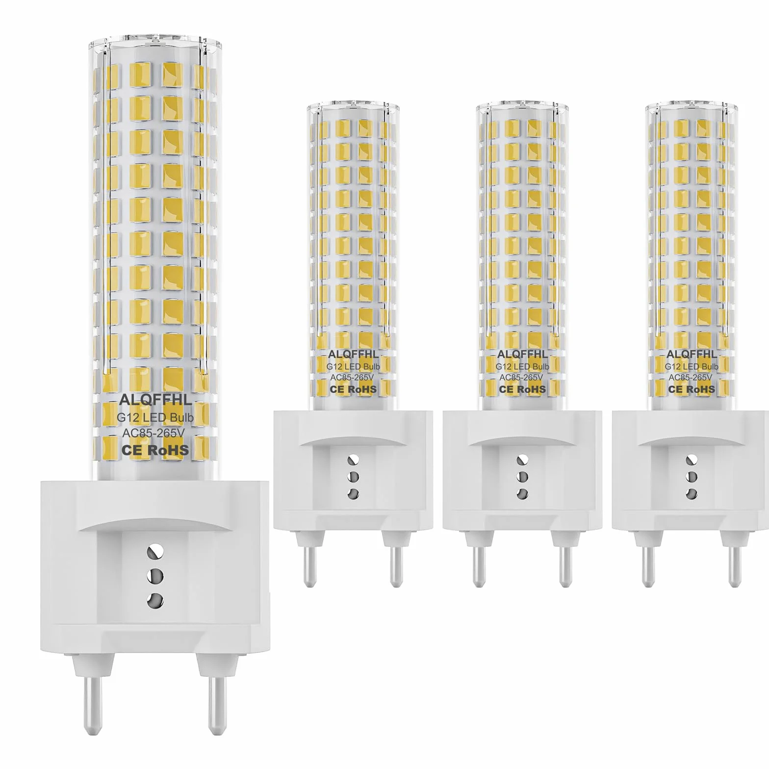 G12 LED 15 W, dwukierunkowa żarówka kukurydziana (odpowiednik 120 W Halogen/żarowa), 1500 lumenów, oświetlenie sufitowe, projektor do domu, ulicy, garażu, krajobrazu, magazynu, 4 sztuki (naturalna