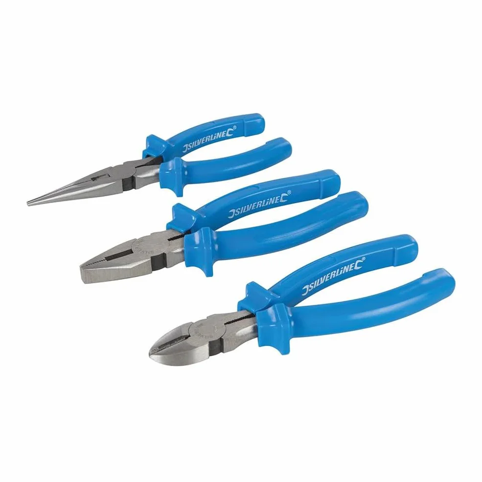 Silverline 427610 szczypce, 3-częściowy zestaw 160 mm