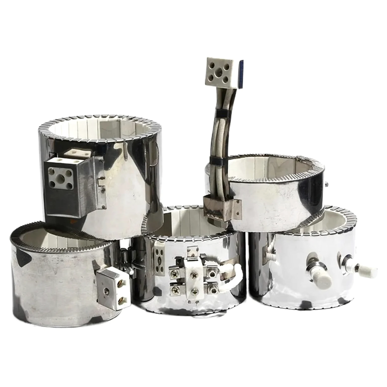 110 V/220 V/380 V Ceramiczne grzejniki taśmowe Element grzejny 120x50/60/80/90/100mm(B-110V-950W120x50mm(IDxH))