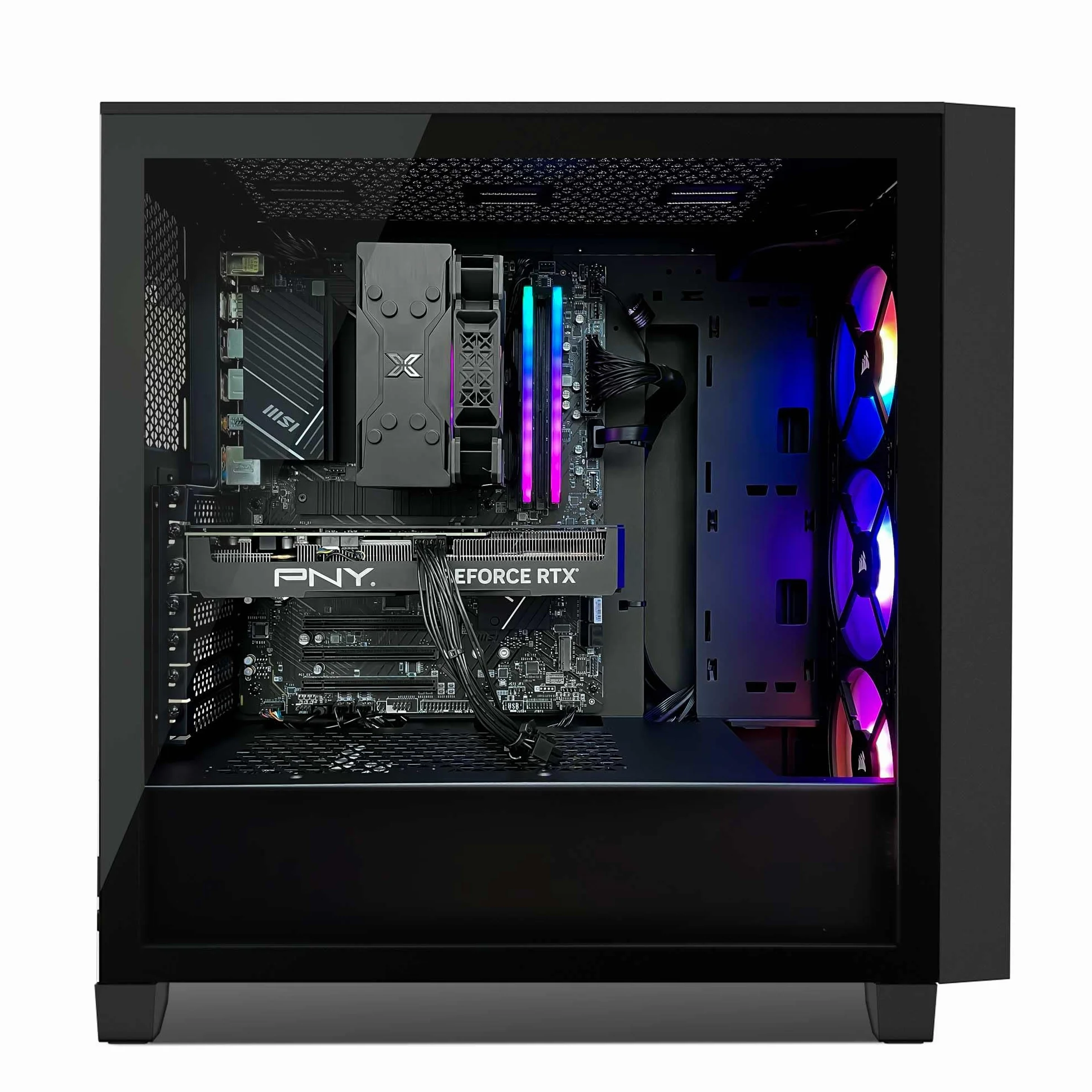 Corsair Gamer PC iCUE AMD 4070 - MSI GeForce RTX 4070 12 GB - obudowa 3000D Airflow RGB - MSI B550M PRO WiFi - Vengeance PRO SL 2 x 8 GB DDR4 3600 - SSD 1TB - Windows 11 Pro
