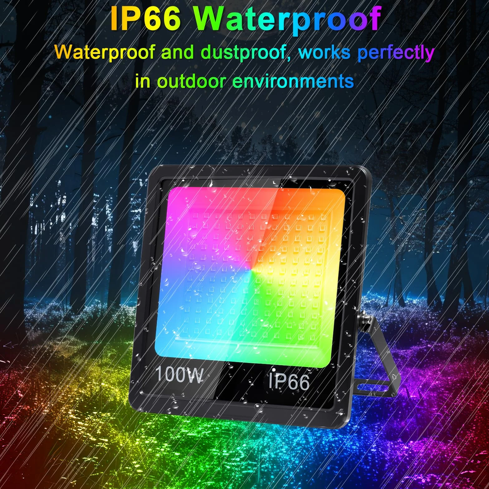 Reflektor LED RGB 100 W Zewnętrzny