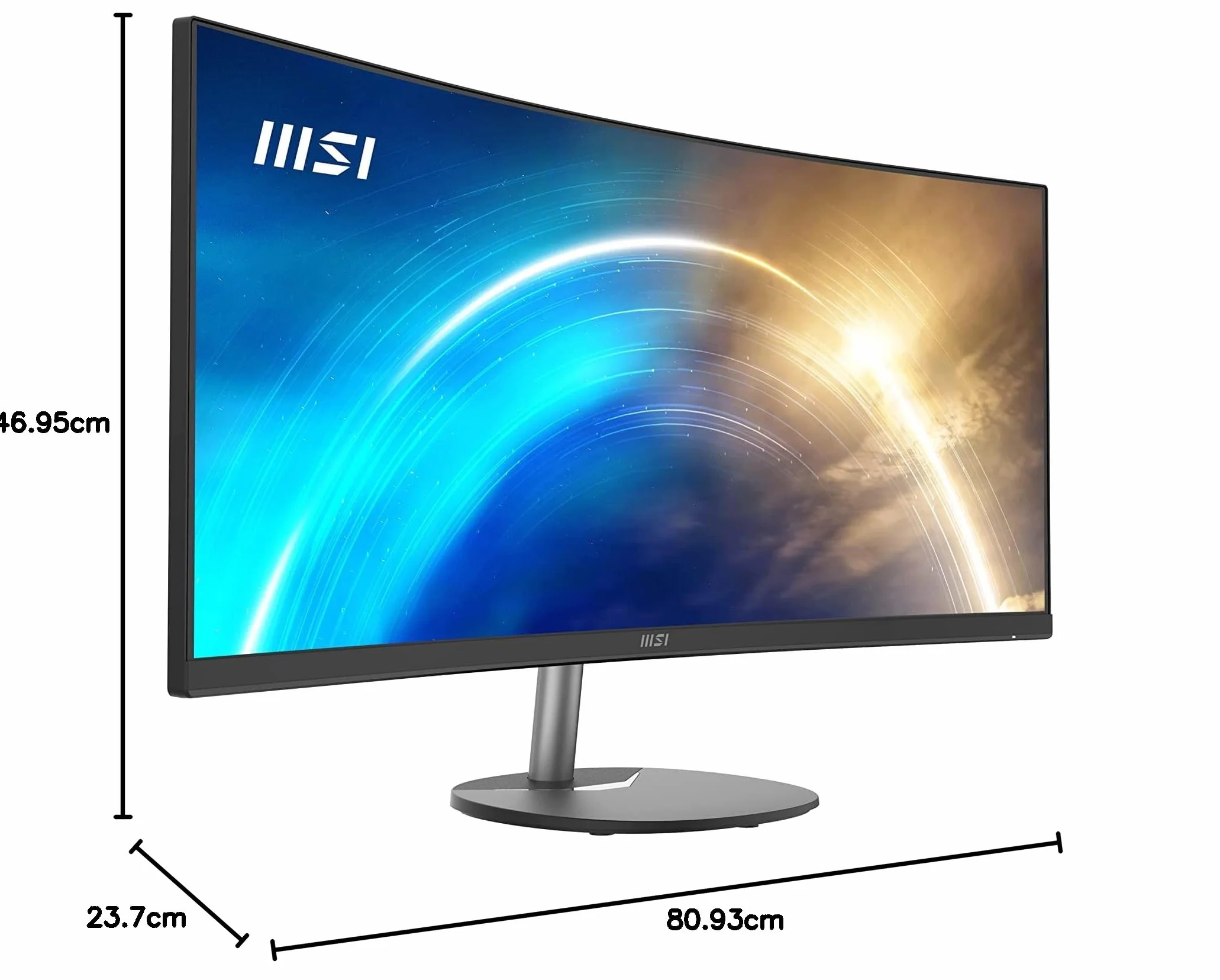 MSI Pro MP341CQ 34" UWQHD zakrzywiony monitor VA 1500R 3440x1440 100Hz HDR Ready