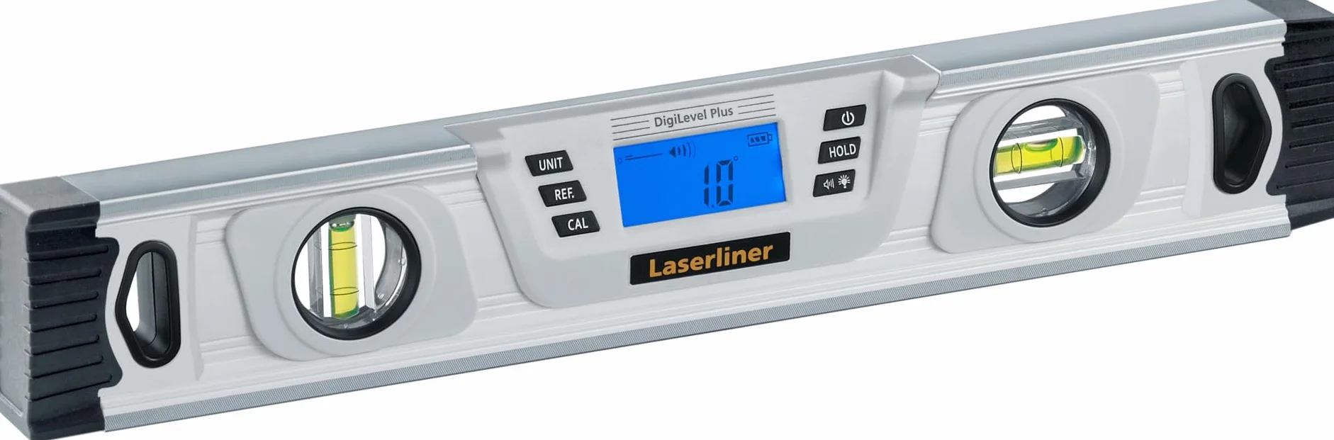 Laserliner Cyfrowy poziomica bąbelkowa DigiLevel Plus 40, pomiar kąta 360°, kalibracja obrotowa, uchwyt magnetyczny i składany ekran Łatwy do odczytania